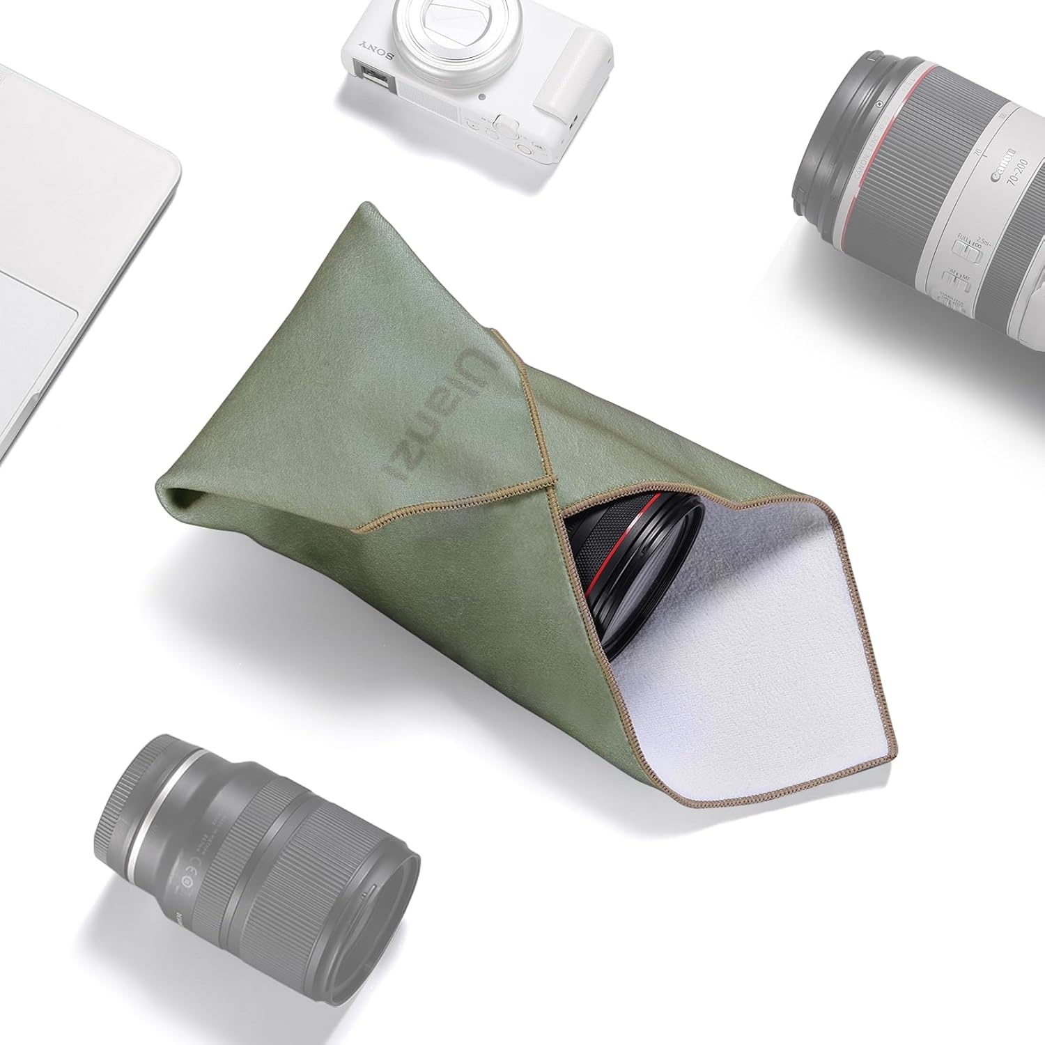 ULANZI Housses pour Appareils Photo Reflex, 45 * 45cm Housse de Protection, Sac de Protection Anti-Collision/Anti-Bumping/Anti-Friction, Protective Wrap pour d'appareil Photo, Objectif