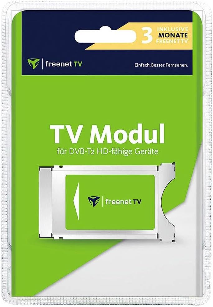 freenet TV 89001 CI+ Module TV pour antenne DVB-T2 HD avec 3 Mois gratuits