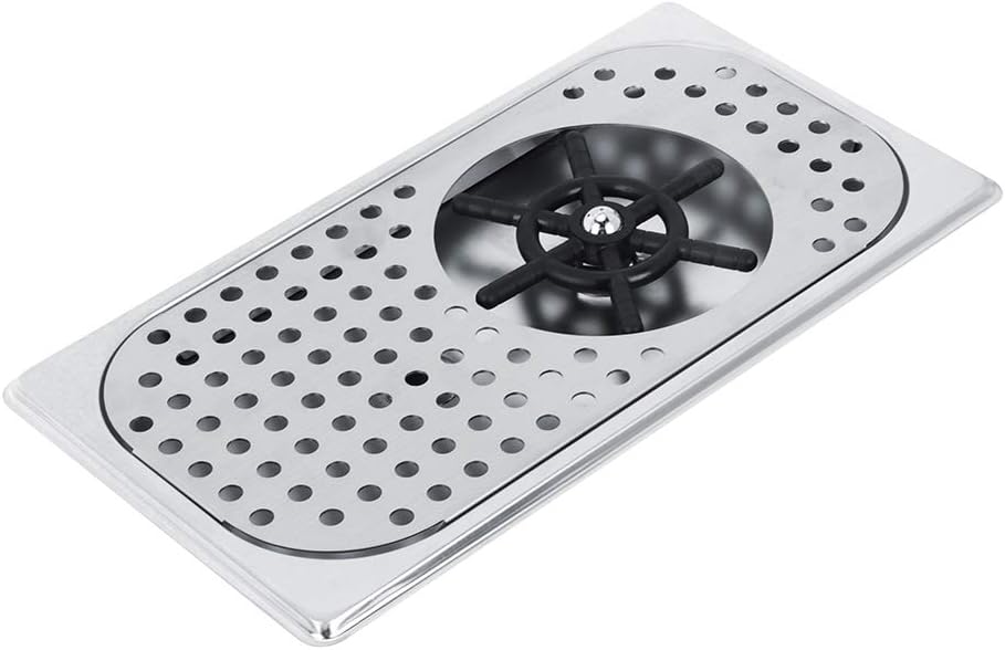 Rondelle de Coupe, Diamètre de 114mm 201 Laiterie pour Tasse de Thé en Acier Inoxydable Rince-Verre en Verre G1/2in