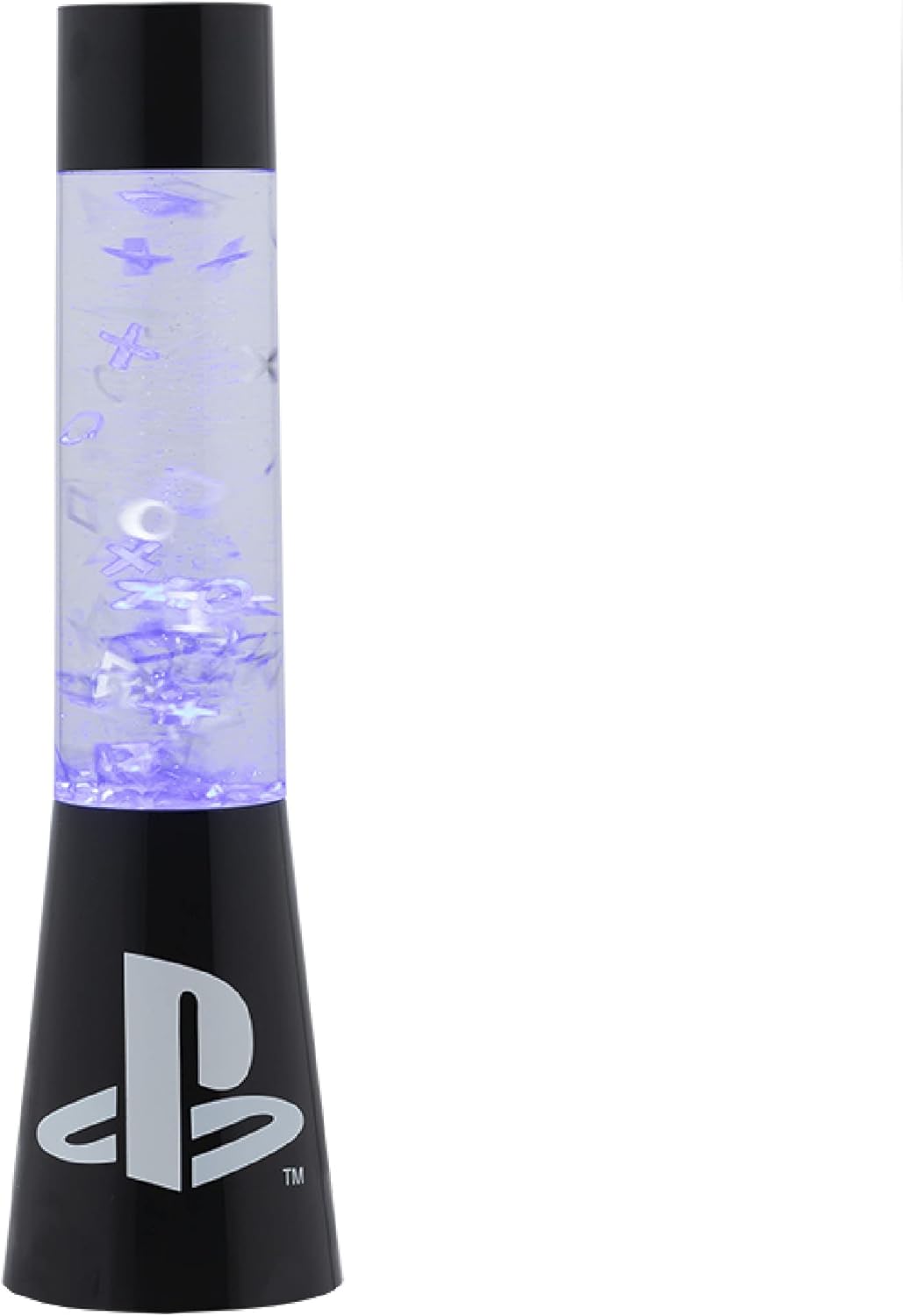 Paladone Playstation Glitter Lava Lamp, Flow Lamp Mood Lighting, 33, Noir