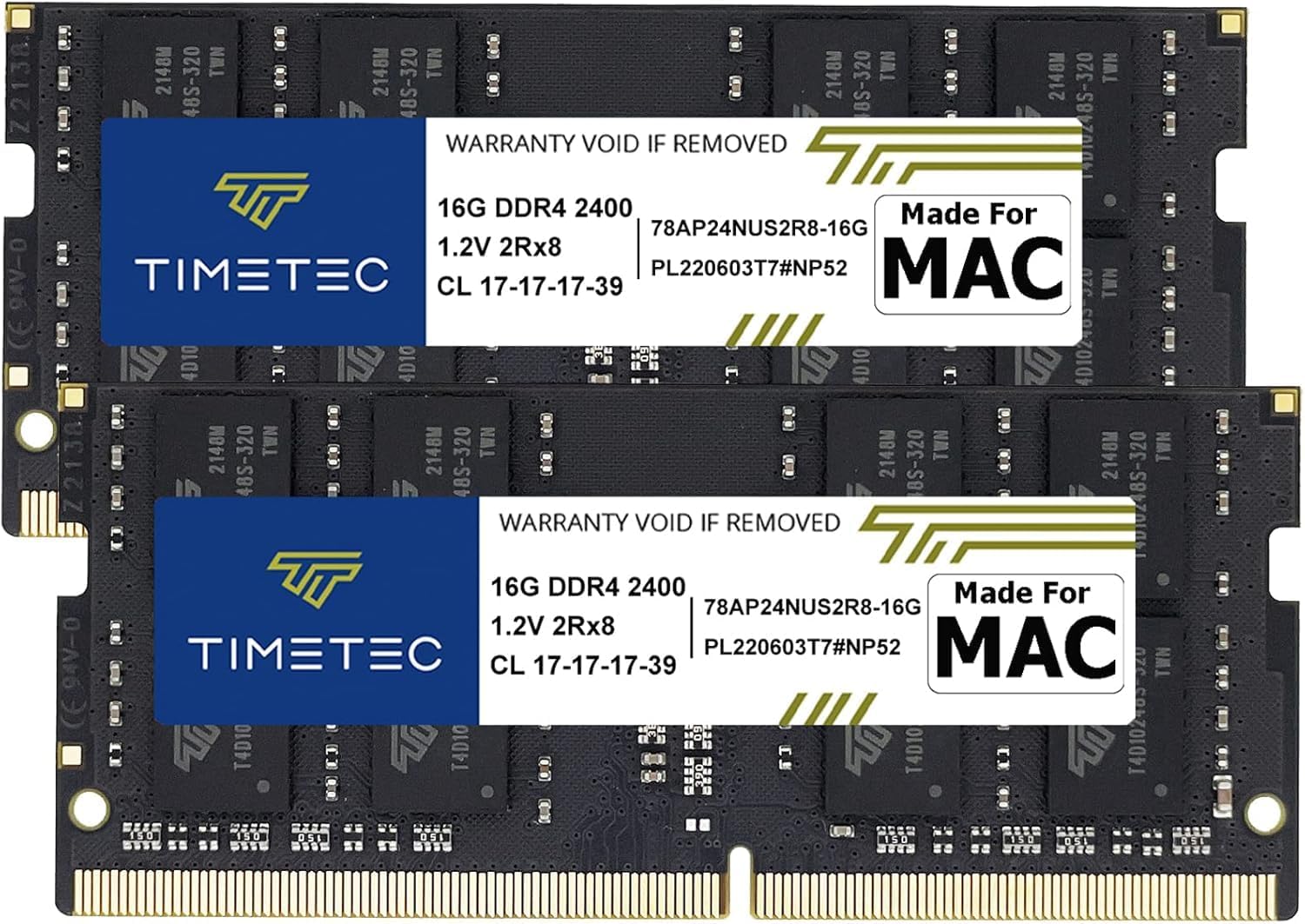 Timetec 32 Go KIT (2x16 Go) Compatible pour Apple 2017 iMac (27 Pouces avec Retina 5K, 21,5 Pouces avec Retina/Non-Retina 4K) DDR4 2400MHz PC4-19200 SODIMM Mac RAM Upgrade pour iMac 18,1/18,2/18,3