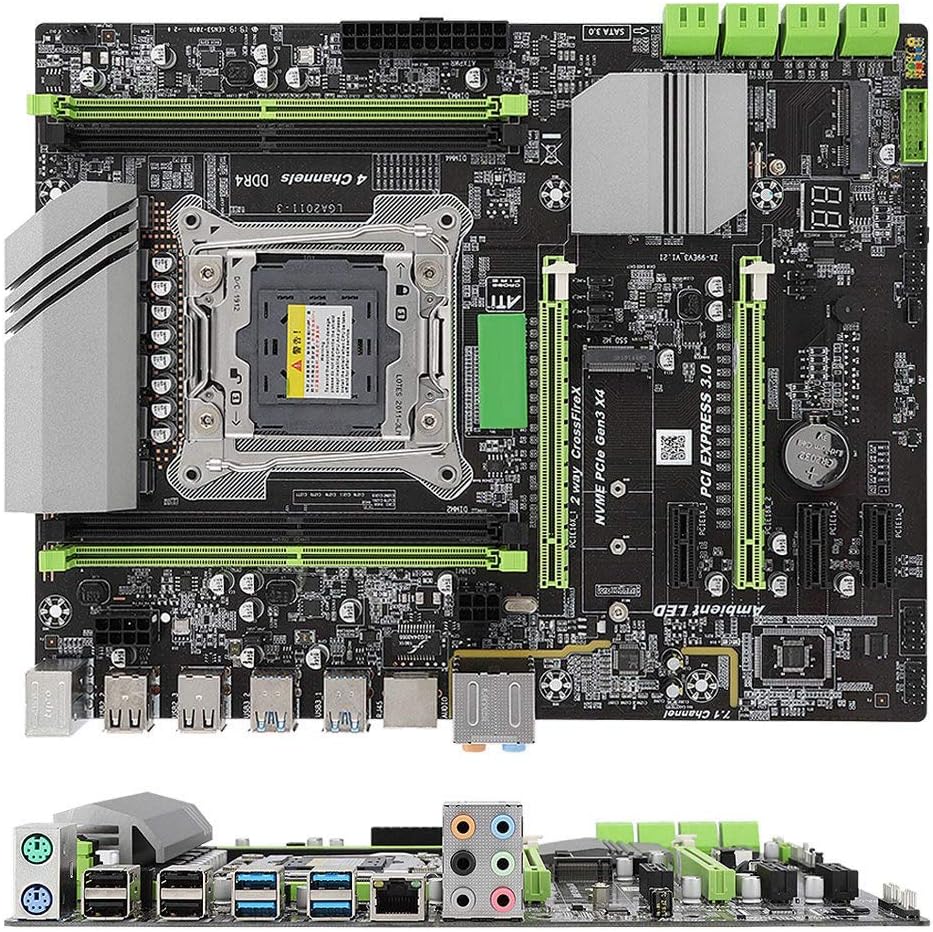 Carte Mère de Bureau, Carte Mère de Bureau D'ordinateur X99 LGA2011-3 DDR4, Carte Mère de Bureau D'ordinateur CR2032 pour Chipset X99