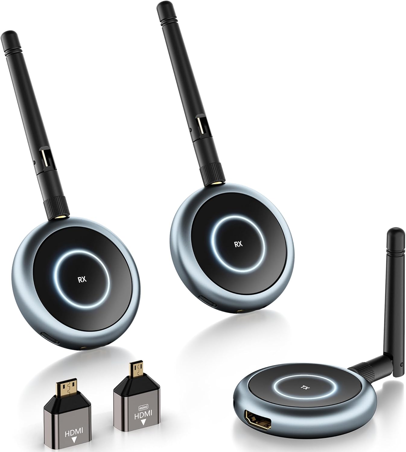 Émetteur HDMI sans Fil Avec 2 Récepteurs - Jusqu'à 4 RX, 5,8G Extension Full HD 1080P Émetteur Récepteur HDMI Pour PC, Caméra, Décodeur TV Vers Plusieurs Téléviseurs, Moniteurs, Projecteurs, 165FT/50M