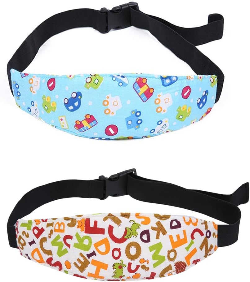 2 Pièces Sangles d'Appui-Tête De Siège De Voiture, Siège De Voiture De Ceinture De Sécurité, Appuie-Tête De Siège d'Enfant Réglable, Bandeau De Siège De Poussette, Protection Du Cou/Des Épaules