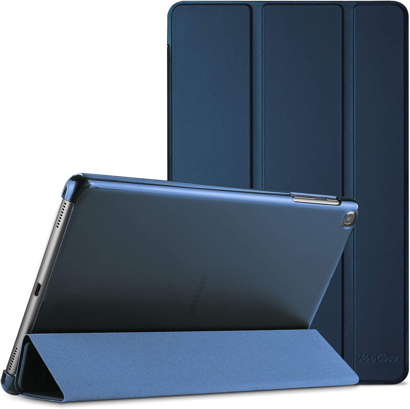 ProCase Coque pour Galaxy Tab A T510 T515 T517, 10.1 Pouces en 2019, Housse Étui de Protection Léger avec Support Fonction, Ultra-Mince et Léger pour Galaxy Tab A SM-T510 SM-T515 SM-T517-Marine