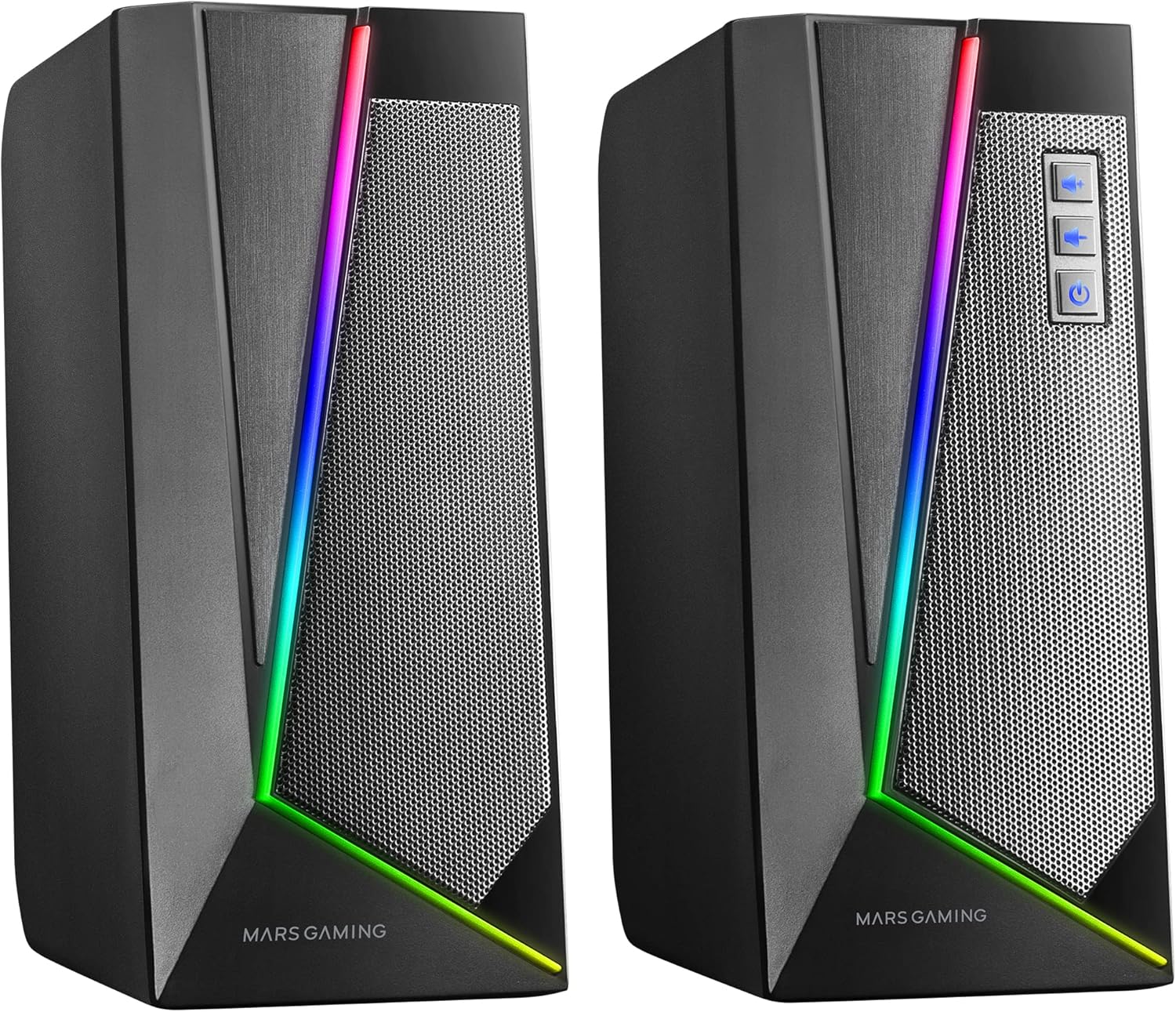 Mars Gaming MS7, Haut-Parleurs RGB, Bluethooth 5.0 + Jack 3.5, DSP Sound 20W, Noir