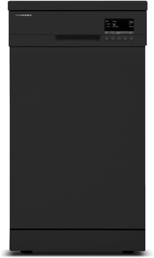 SCHNEIDER SDW947DBM, Lave vaisselle 45cm, 9 couverts, 47dB, Cuve Inox, 4 programmes, Top amovible, Demi charge, Départ différé, Noir Mat