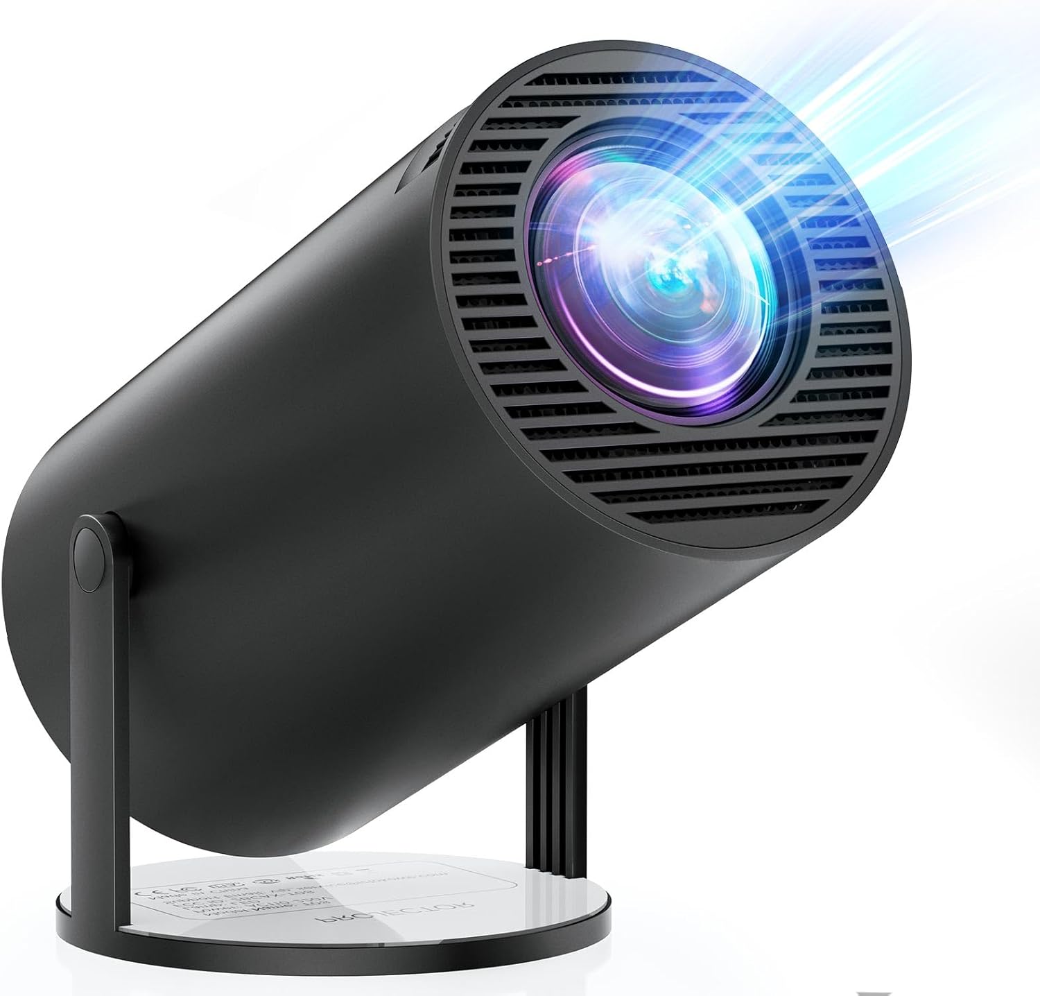Projecteur Portable Intelligent Full HD 1080p - Autofocus, Clé De Voûte Auto, Rotation 180°, WiFi/Bluetooth, Pour Films En Plein Air