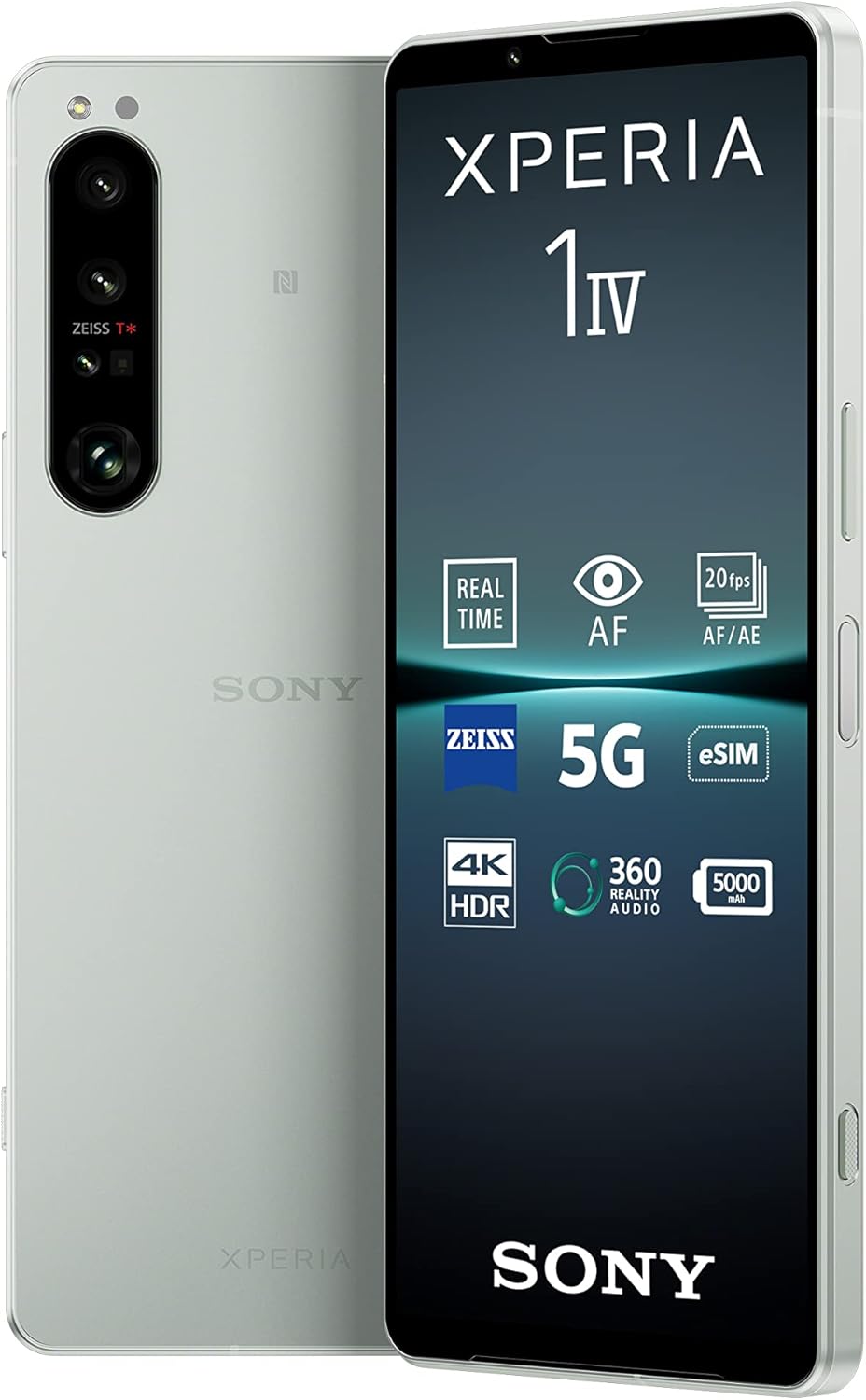 Sony Xperia 1 IV - Smartphone Android, Téléphone Portable 6.5 Pouces 21:9 CinemaWide 4K HDR OLED - Taux de rafraichissement de 120Hz - Véritable Zoom Optique - rêvetement Zeiss T* (Blanc Givré)