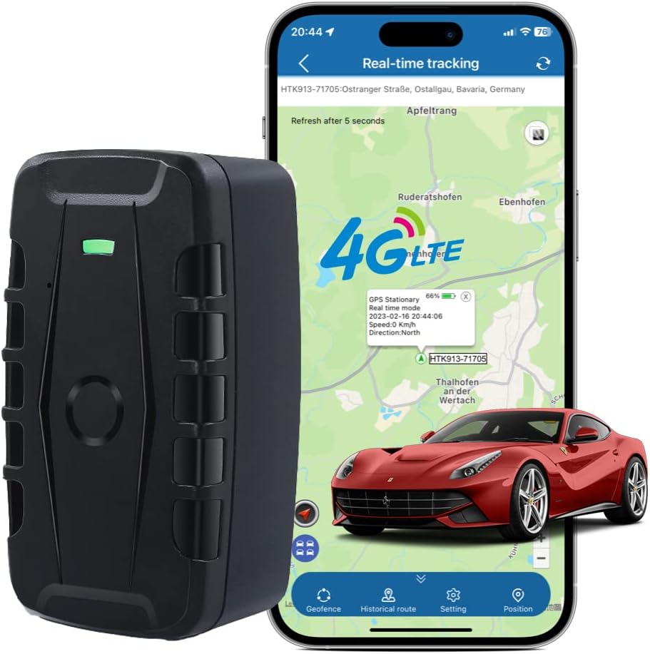 4G Traceur GPS Voiture Longue Autonomie Batterie 20000mAh Localisation en Temps Réel et Précis Tracker GPS Aimanté Traqueur GPS Étanche Ip67 Plusieurs Alarme SMS App sans Abonnement TK918
