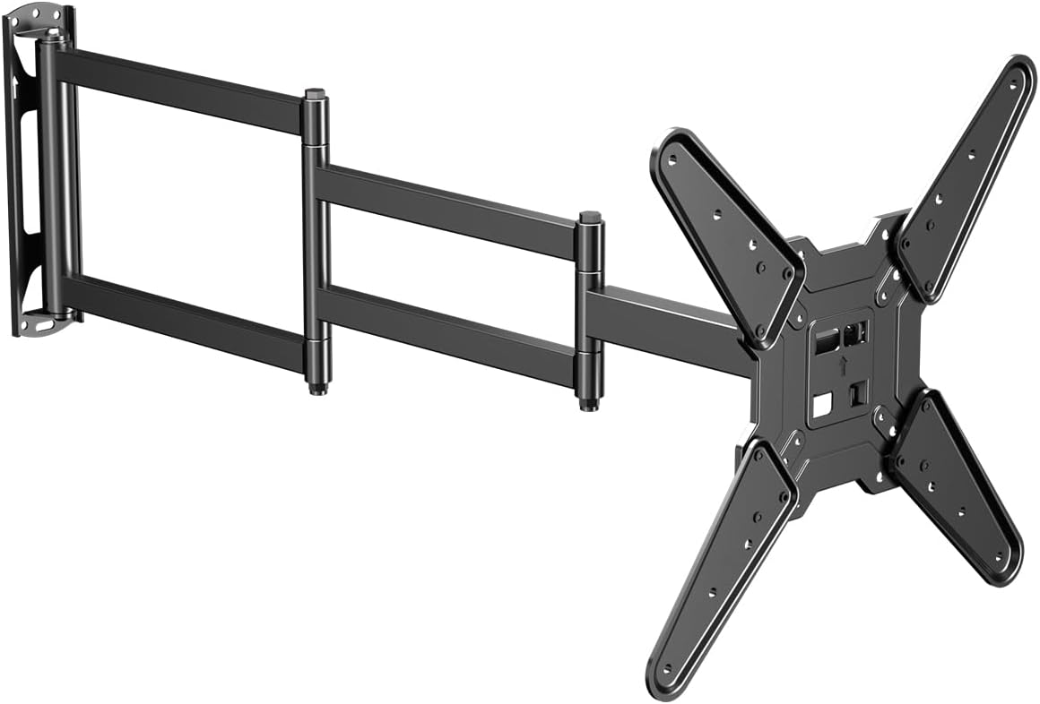 suptek Support TV Mural avec Bras d'extension de 1020 mm, Support TV adapté à la Plupart des téléviseurs de 26 à 65 Pouces, Support TV Pivotant et Inclinable jusqu'à 40 kg VESA maximale 400 x 400 mm