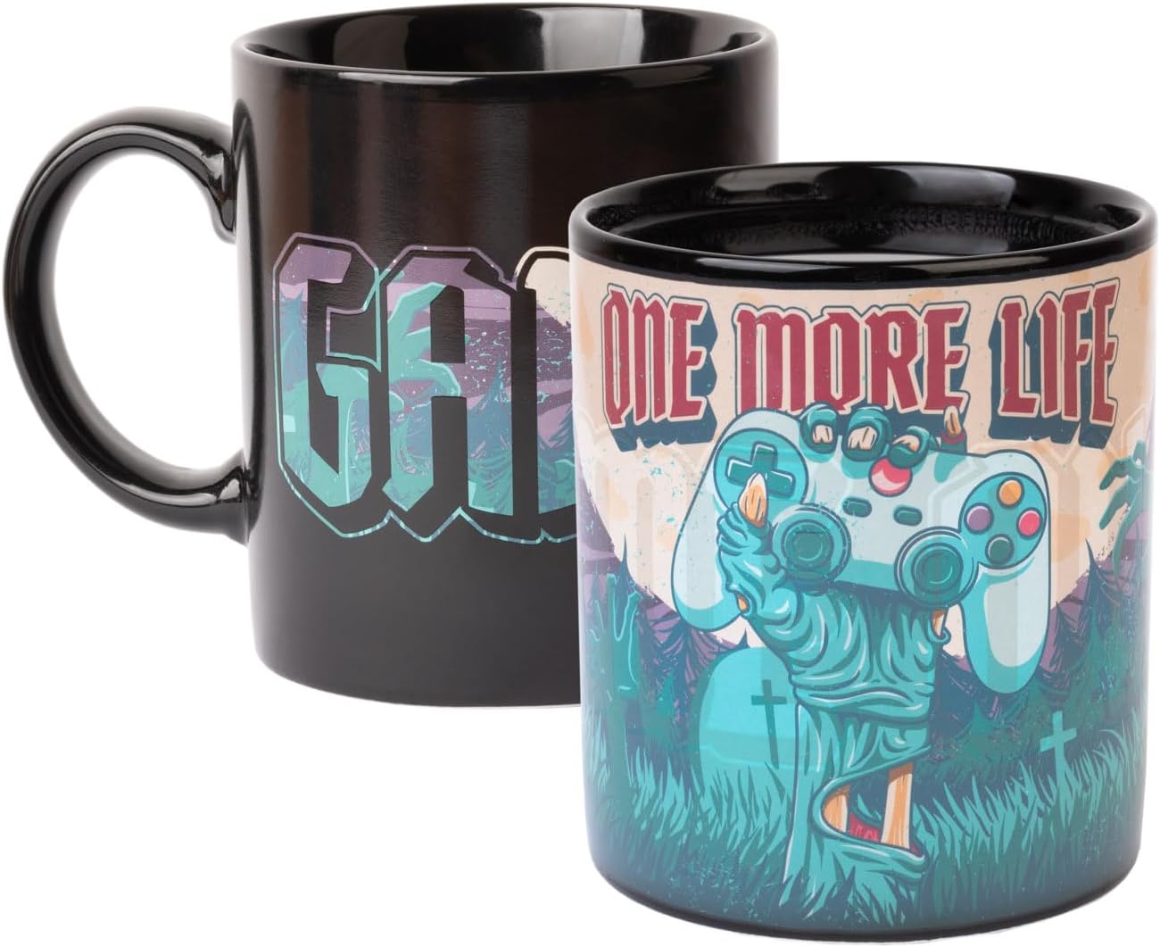 Grupo Erik - Mug Thermoréactif Zombie 350 ml | Tasse en Céramique Thermoréactive | Mug Café & Thé, Idée Cadeau Geek, Anniversaire ou Noël