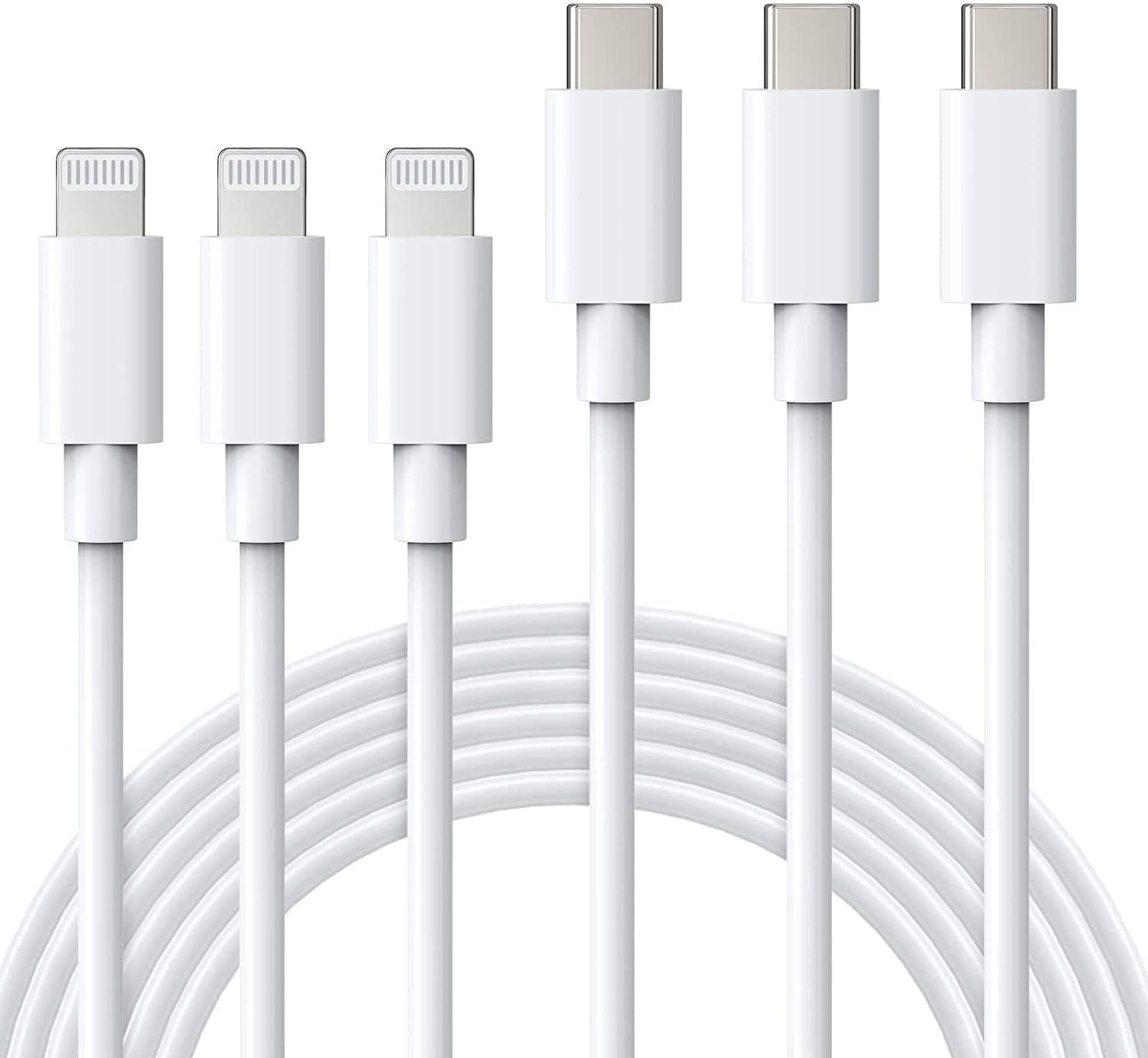 ilikable Lot de 3 Câble USB C vers Lightning 1M Cable iPhone Charge Rapide MFi Certifié Fil Chargeur pour iPhone 14 13 12 Pro Max Mini iPhone 11 Pro X XR XS SE 2020 8 Plus