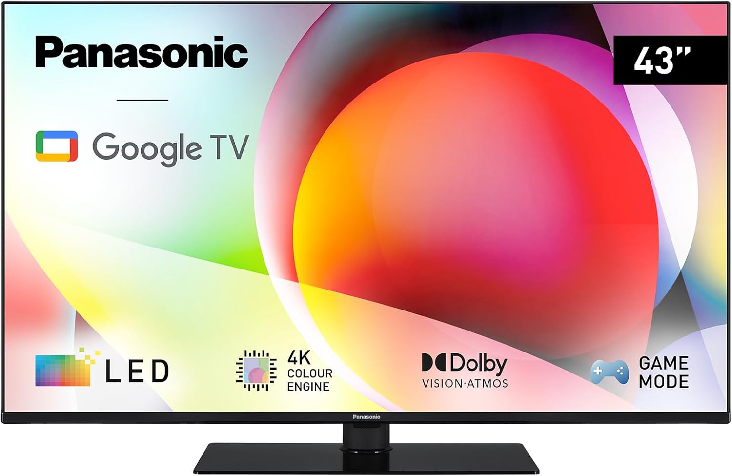 Panasonic TN-43W70AEZ, Série W70 43 Pouces 4K Ultra HD LED Smart TV, 2024, Assistant Google, Chromecast, Dolby Vision & Atmos, Mode Jeux, Bluetooth, pour Une expérience visuelle exceptionnelle