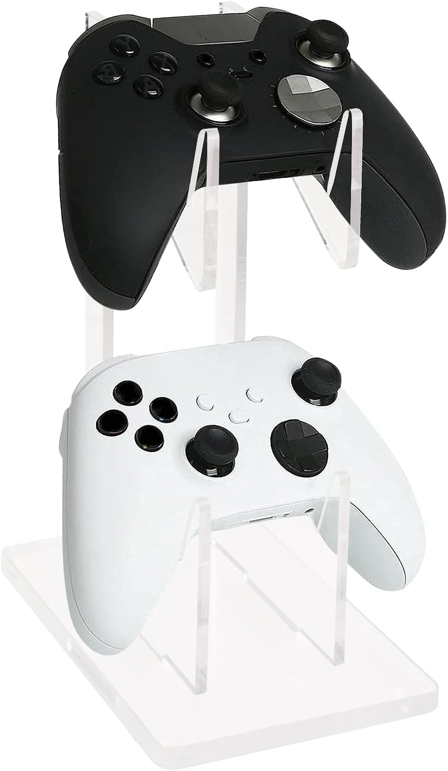Daelesr Support de Contrôleur de Jeu en Acrylique, Support Universel de Casque pour Manette de Jeux à 2 Niveaux, Gamepad Headphones Headset Stand Game, Jeu de Support d'Écouteurs pour Bureau