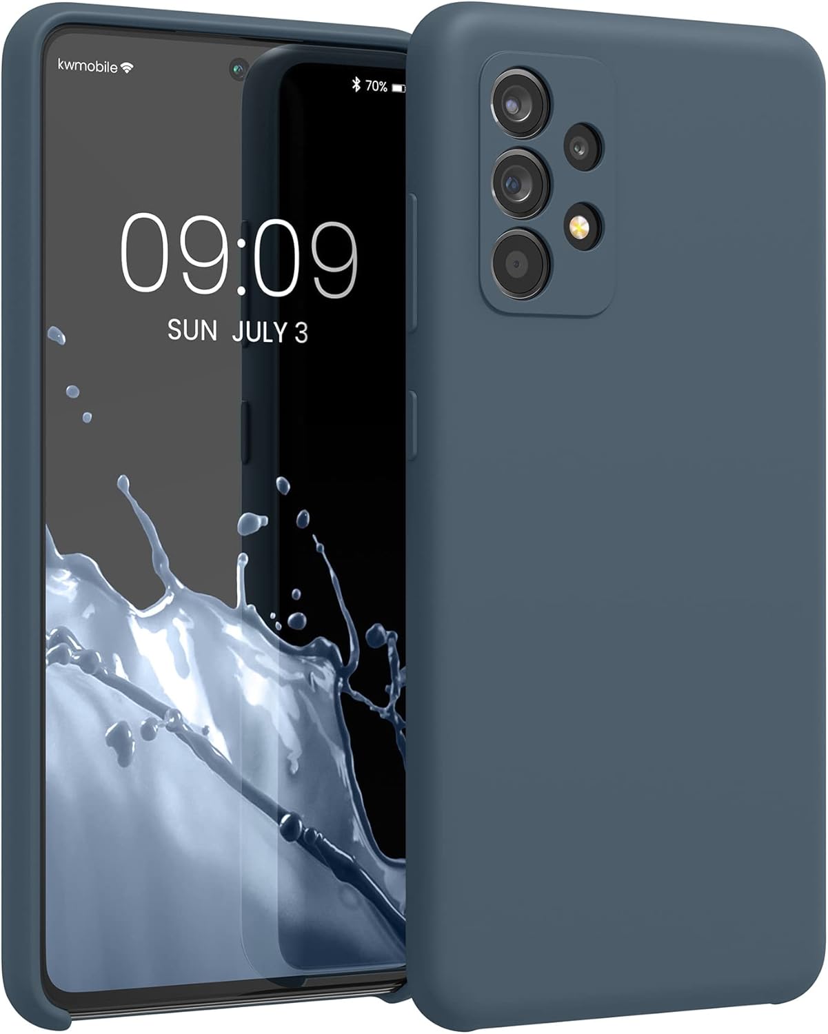 kwmobile Housse Compatible avec Samsung Galaxy A52 / A52 5G / A52s 5G Coque - Housse de téléphone Protection Souple en TPU Silicone - Ardoise foncée