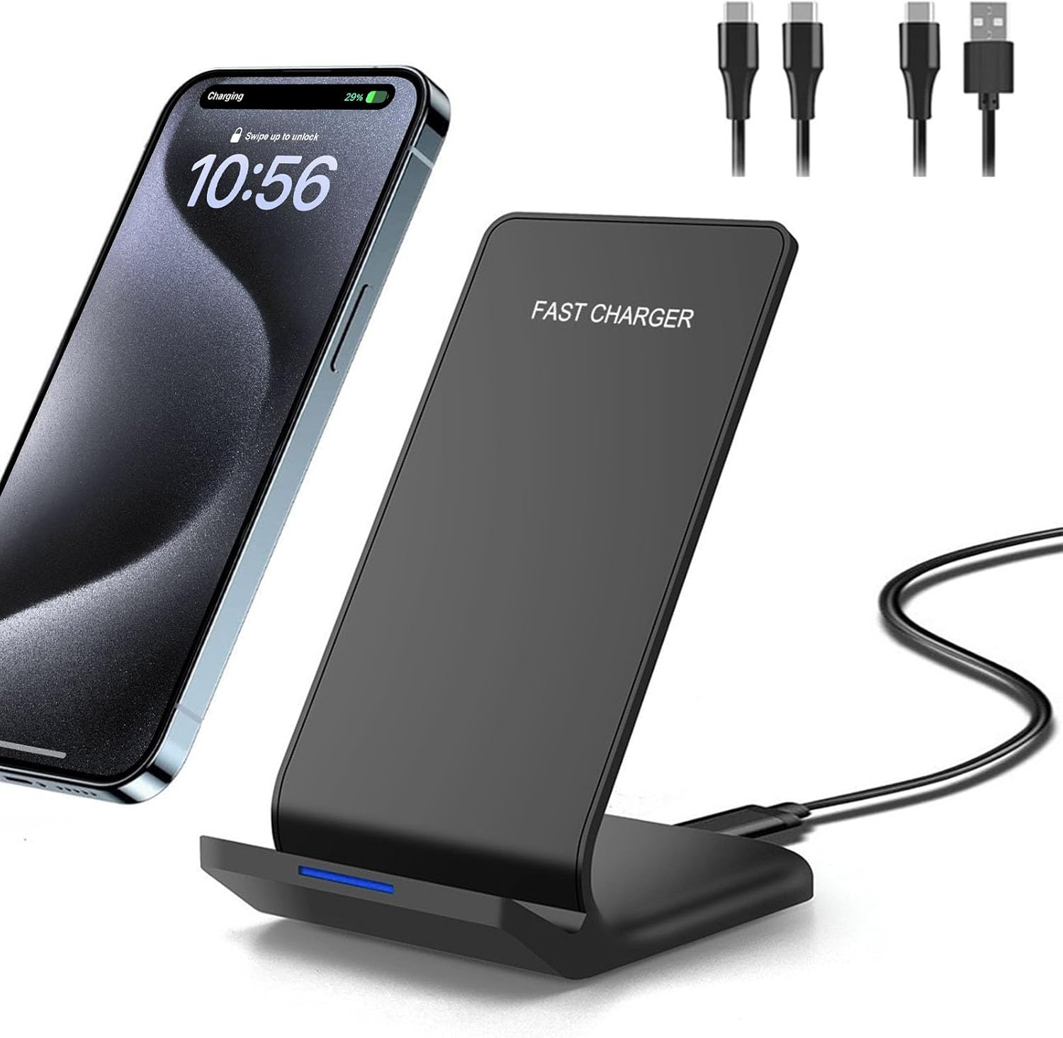 PDKUAI Chargeur sans Fil Rapide 20W,Charge Rapide à Double Bobine Compatible avec iPhone 15 14 13 12 11 Pro/XR/XS Max/8 Plus,Chargeur Induction pour Samsung Galaxy S23/S22/Note 20/10/9/8