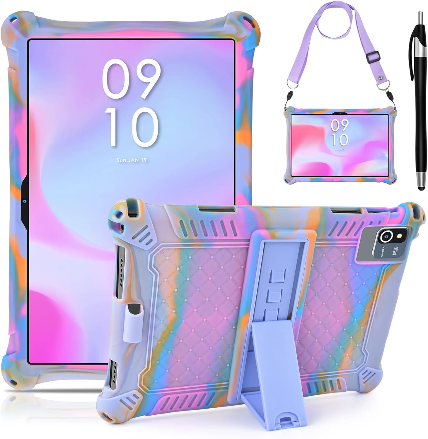 KATUMO Housse Coque Etui Protection Universel Tablette 10 Pouces pour Tablette ZIOVO/Wqplo/Oangcc/PIXPEAK/YESTEL/Yicty/TPZ/SEBBE/XCX/AOCWEI/RUSHAR/DMOAO/Fullant/UMIDIGI/POWMUS