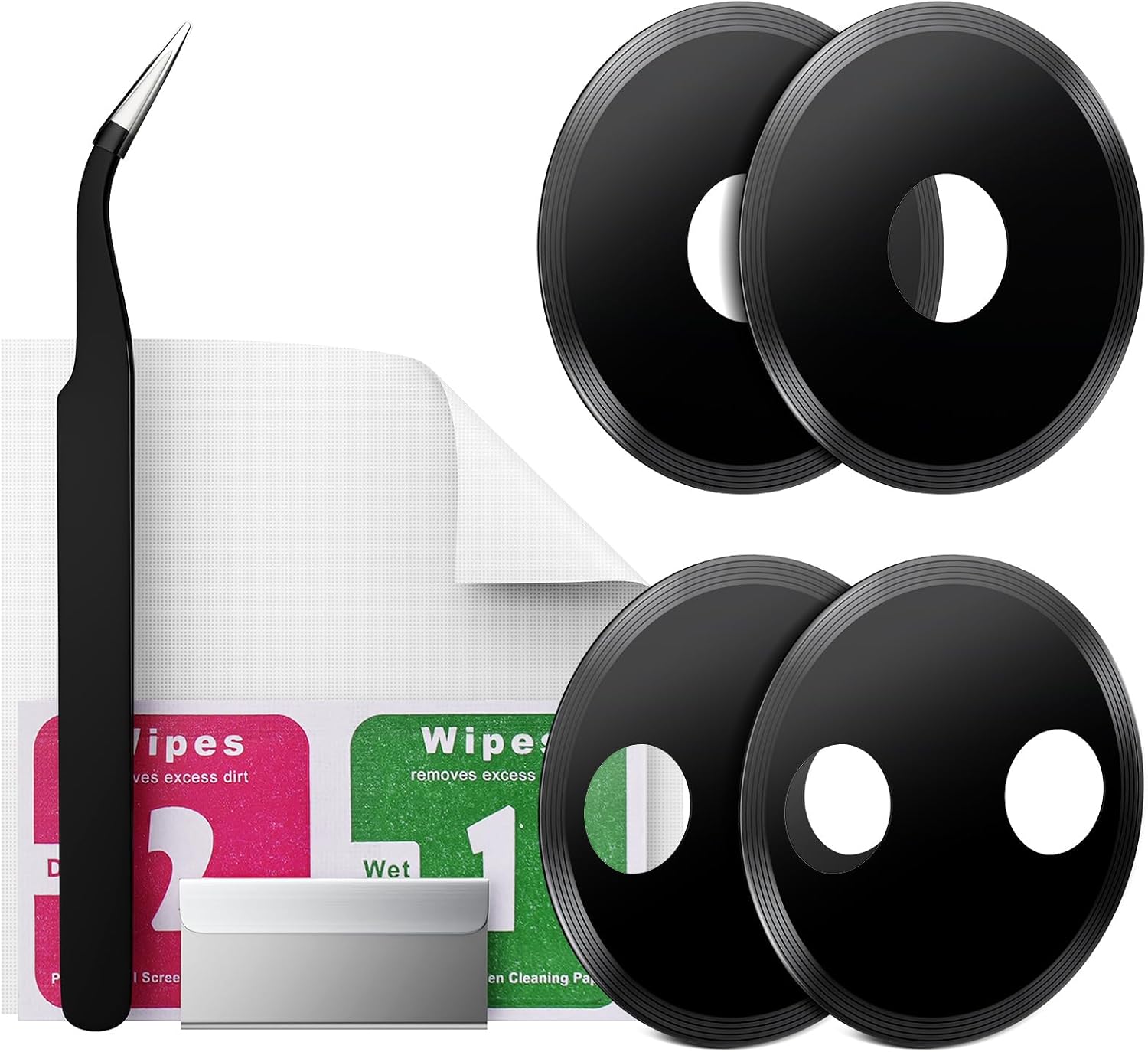 Eonpam 2 Packs Lentille en Verre Caméra Arrière pour Honor X7A Original Vitre Camera Lentille Objectif Appareil avec Kit de Réparation