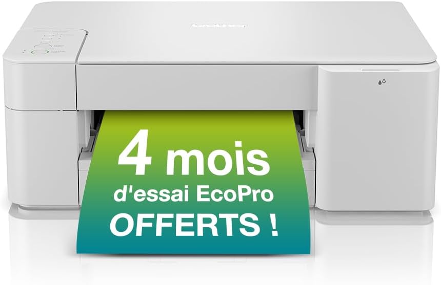 Brother DCP-J1200WE - Imprimante Multifonction 3 en 1 - Jet d'encre Couleur - Abonnement d'impression ECOPRO 4 Mois OFFERTS - Wi-FI - Jusqu'à 16 Pages/Minute