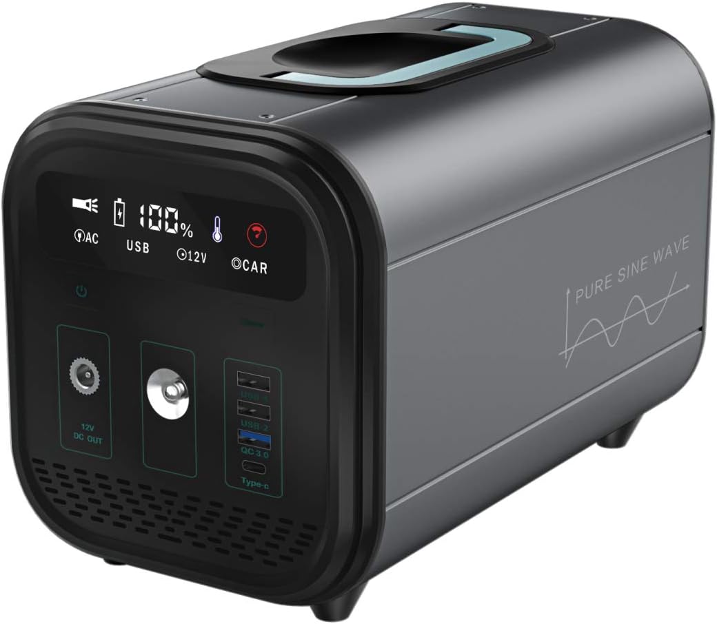 Station d'énergie portable Etna VolcanoBat 384 Wh/120 000 mAh Accumulateur d'énergie à onde sinusoïdale pure avec batterie LiFePO4, sorties AC/DC/USB-C/voiture, camping, caravanes, camping-cars