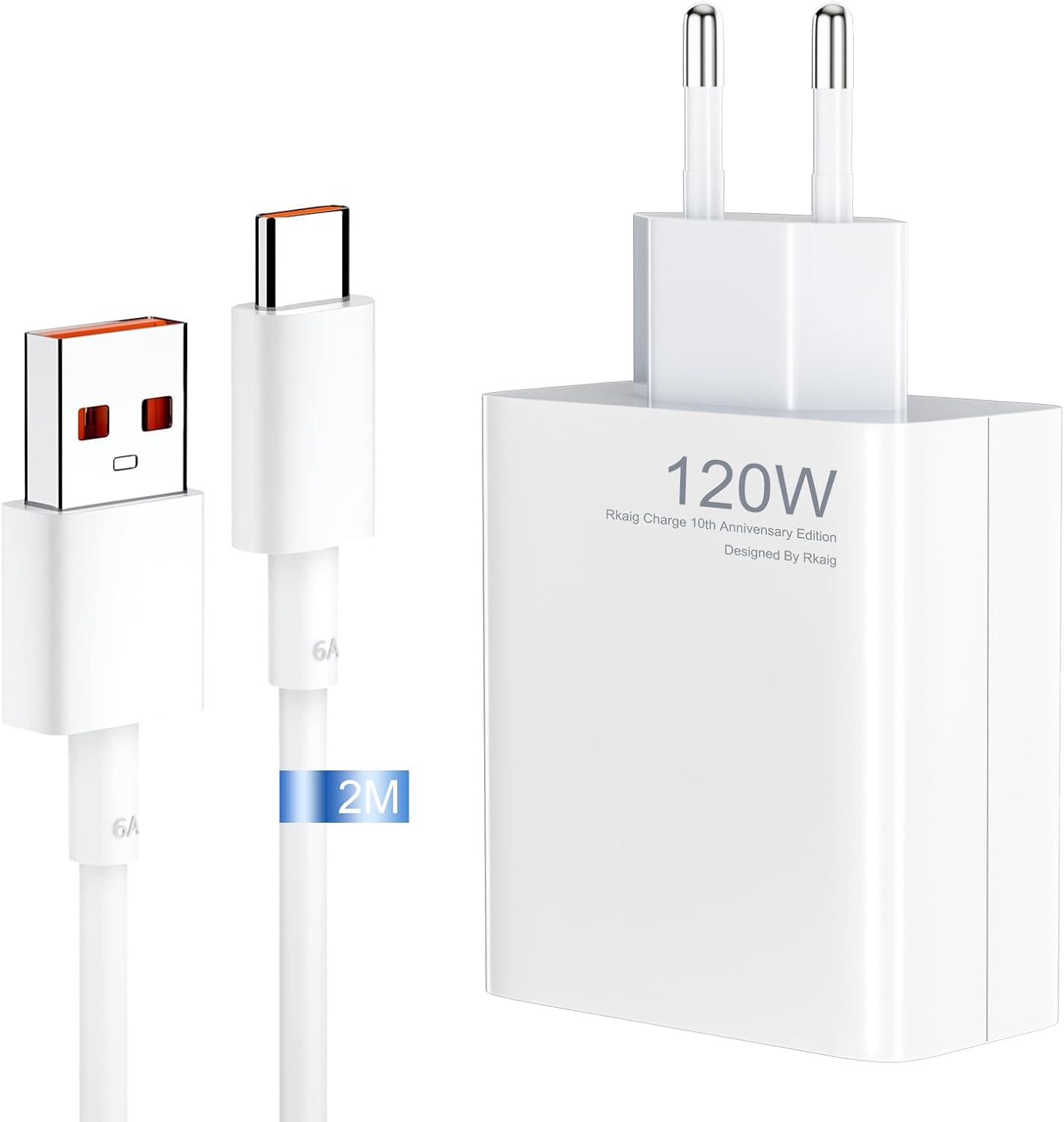 Pour Xiaomi Chargeur 120W Hypercharge Fast Wall Charger Block pour Xiaomi 14 13 12 12t 12s Pro Lite Redmi Note K60 K50 12 11 Pro Plus Black Shark 3 4 5 Poco X5 F4 X4 Gt Mi Turbo 2M 6A USB Type C Cable