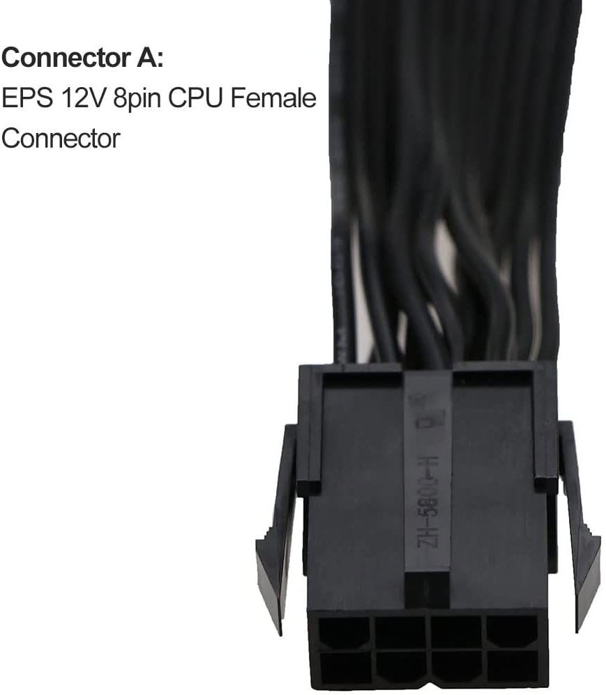 CPU 8 Broches vers CPU 8 Broches + 4 Broches Carte mère câble d'extension d'alimentation ATX câble d'alimentation 8 Broches EPS 12 V