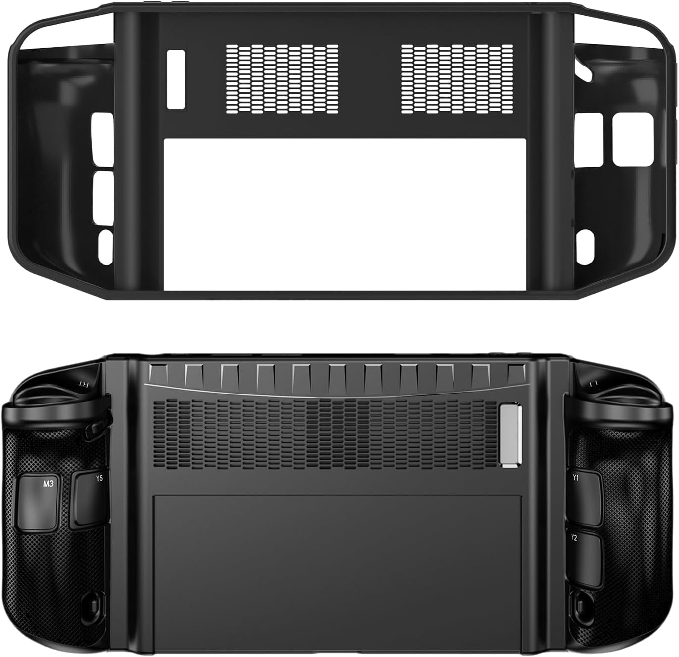 Qoosea Coque en Silicone pour Lenovo Legion Go, Housse de Protection Antichoc Shock-Absorption et Anti-Rayures, Etui de Protection Case pour Lenovo Legion Go- - Noir