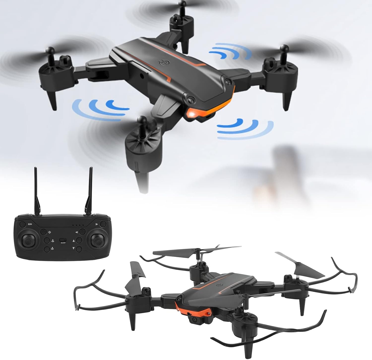 Drone télécommandé à Quatre Axes, Drone Pliable KY603 Drone Quadrirotor Anti-Obstacles à Trois Voies avec Caméra 4K HD Cadeaux Garçon
