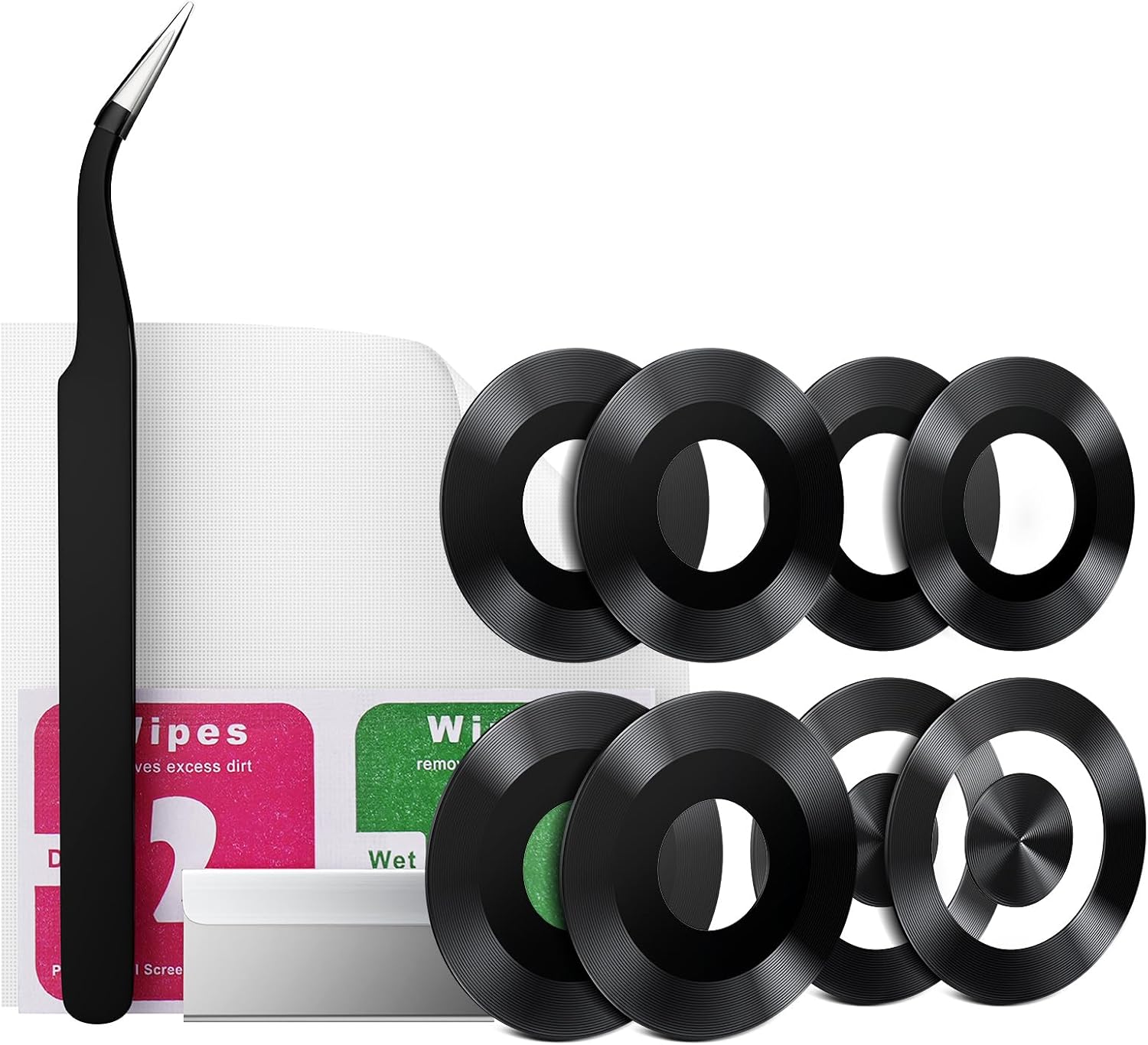 Eonpam 2 Packs Lentille en Verre Caméra Arrière pour Oneplus 10T Original Vitre Camera Lentille Objectif Appareil avec Kit de Réparation