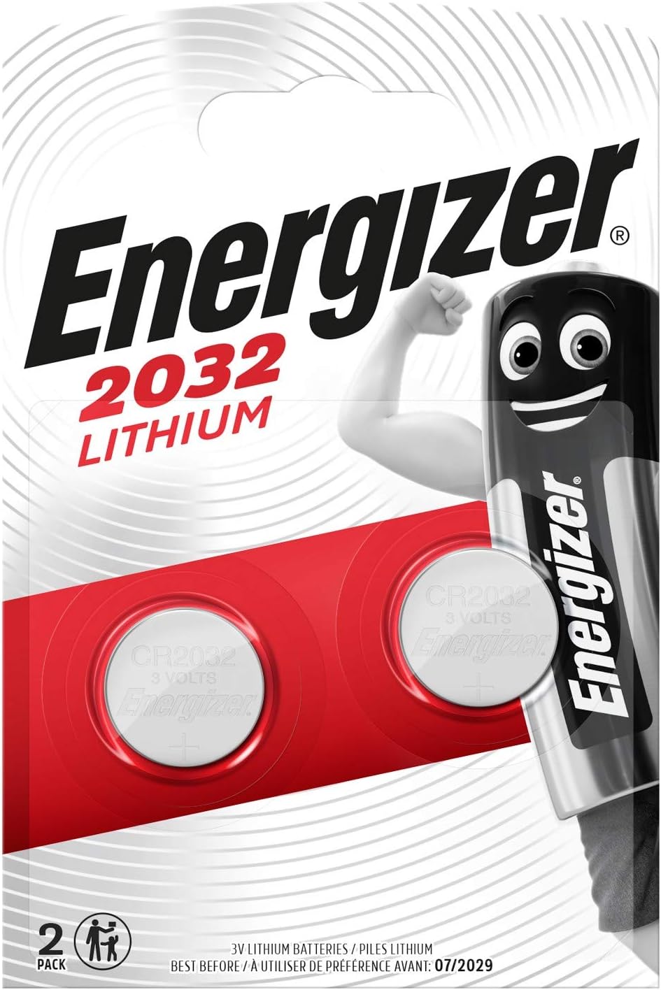 Energizer CR2032 Piles Bouton au Lithium, Set de 2