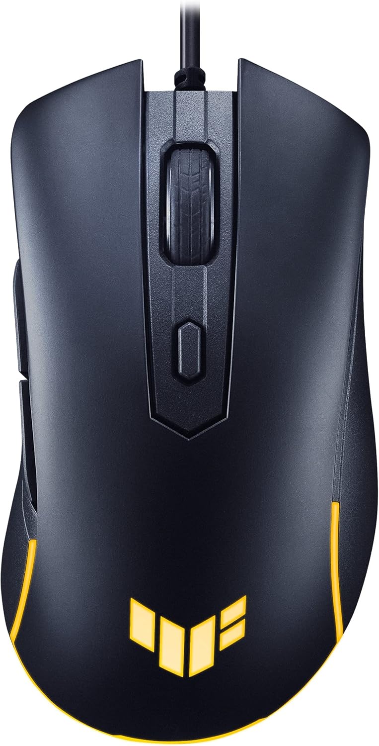 ASUS TUF Gaming M3 GEN II - Souris filaire pour gamer ultralégère de 59g, capteur 8000 DPI, revêtement durable (IP56), Durée de vie des switches de 60M de clics, 6 x boutons programmables et Aura Sync