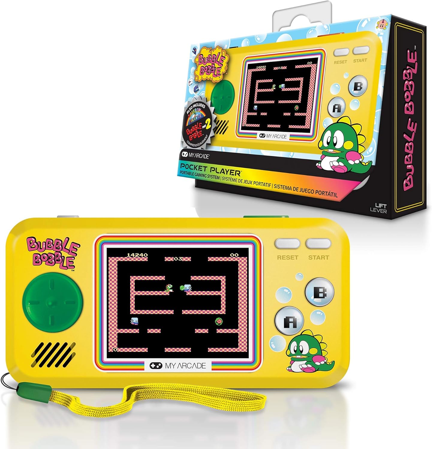 My Arcade - Pocket Player Bubble Bobble - Console de Jeu Portable - 3 Jeux en 1