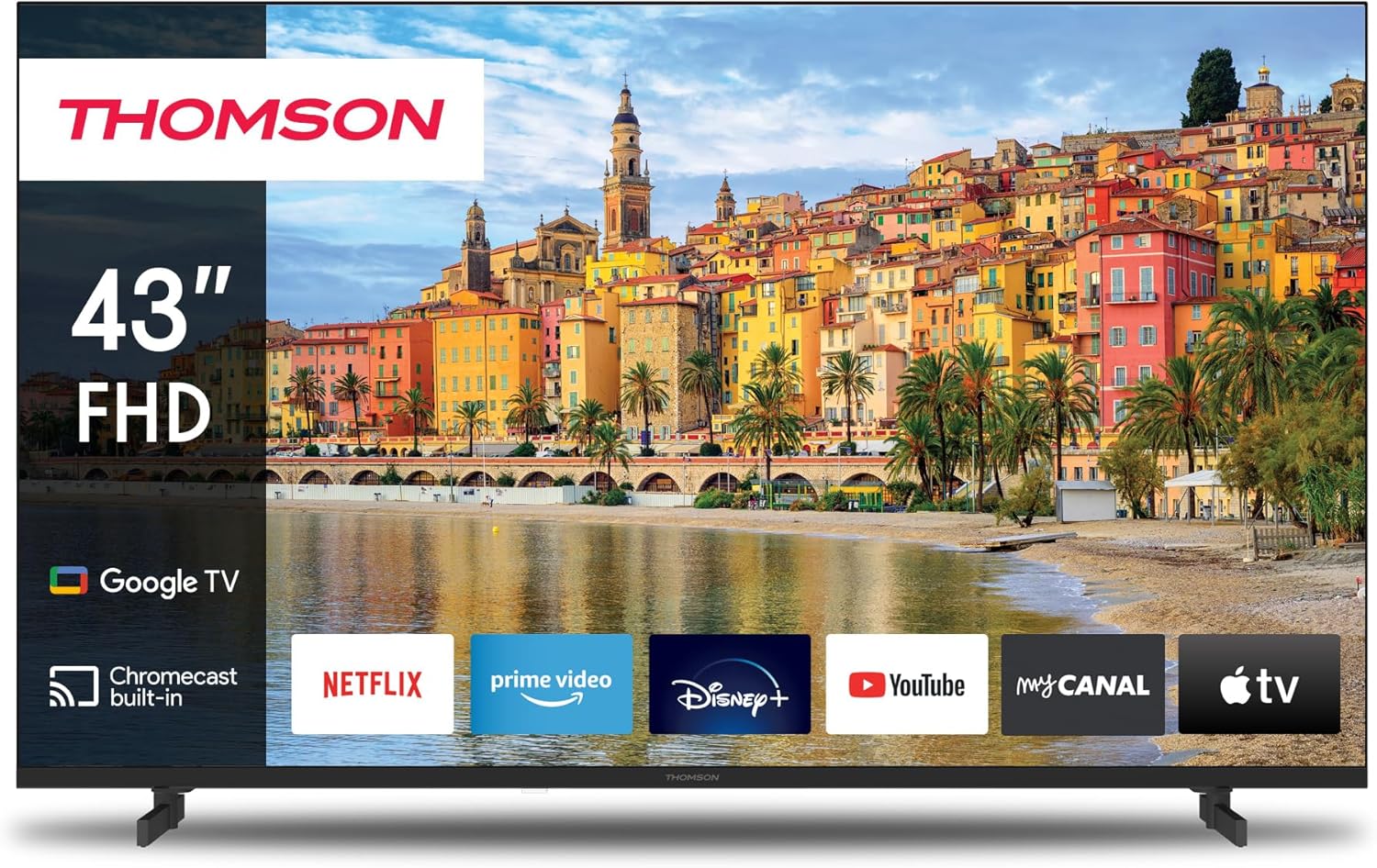 Thomson 43 Pouces (109cm) Google TV FHD Triple Tuner Contrôle Vocale Smart TV - 43FG2S14-2024