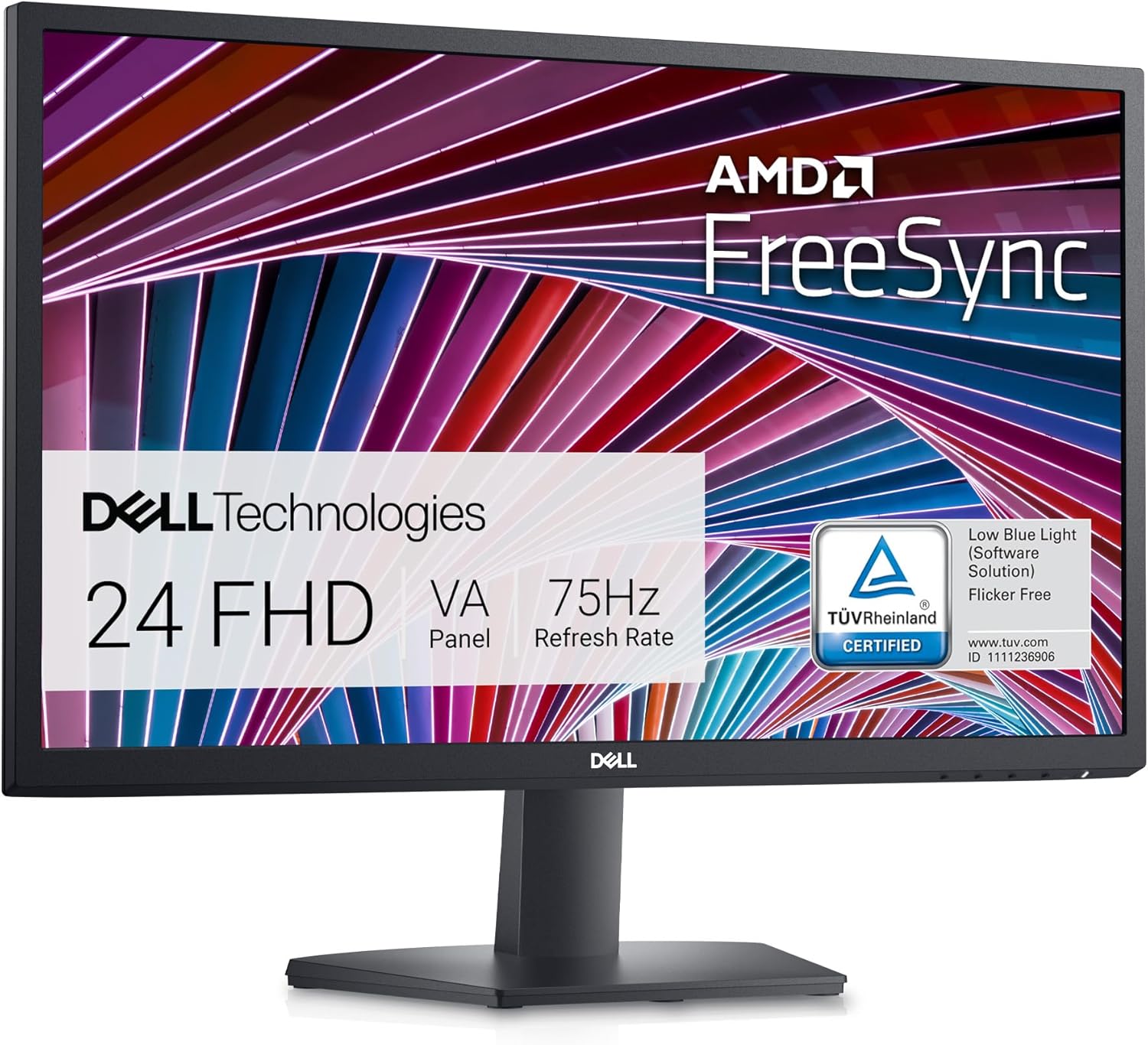 Dell SE2422HX 24" Full HD (1920x1080) Écran PC, 75Hz, VA, 5ms, AMD FreeSync, HDMI, VGA, Garantie 3 ans, Noir