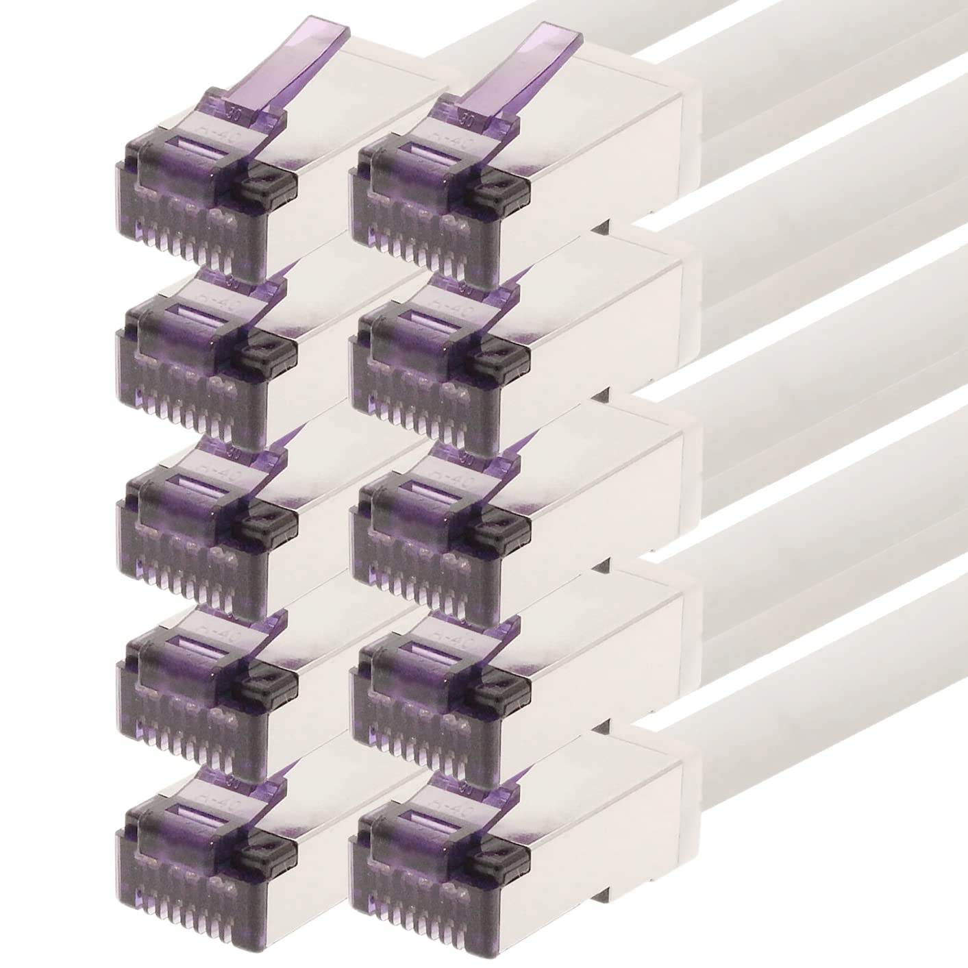 Cavo Ethernet Piatto Cat6 10m - 1aTTack Marrone, 1000 Mbit/s Gigabit LAN, Sottile, In Rame, Per Router E PC