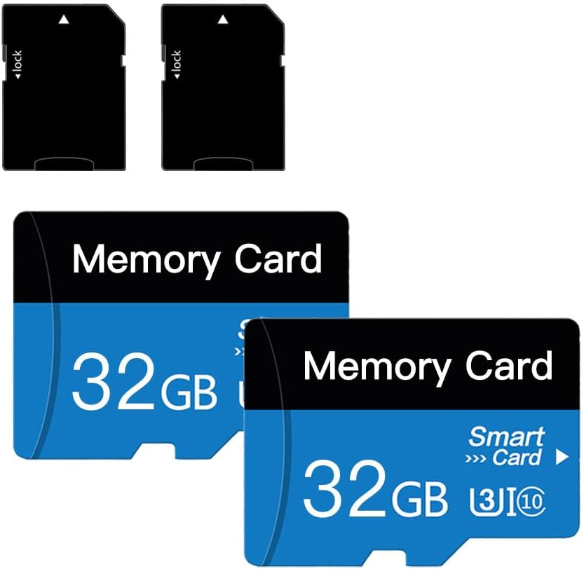 2 Pack Carte Micro SD 32GB C10 Carte Mémoire pour Smartphone/Appareil Photo/Caméra de Surveillance/Tablette et Drone (32GB*2)