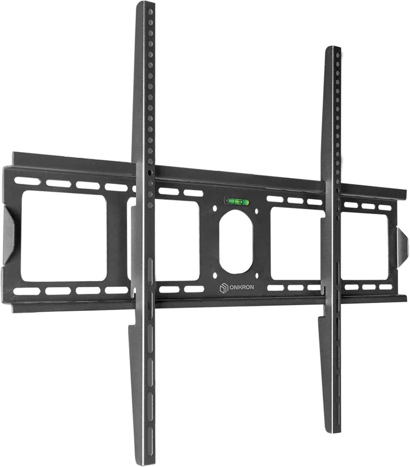 ONKRON Support Mural TV Fixe pour 55-100 Pouces Ecran, Accroche Television Mural Poids Poids jusqu'à 75 kg - Support TV Mural Fixe avec VESA 75x75 - VESA 800x600 mm/Fixation Murale TV UF4-B Noir