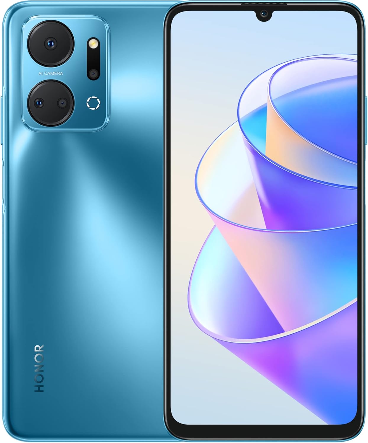 HONOR X7a Smartphone 4 Go+128 Go, 6,74'' Fullview Display 90Hz, 50MP Quad caméra, Téléphone Portable Android 12, 5330mAh 22.5W Supercharge, Dual SIM - Bleu