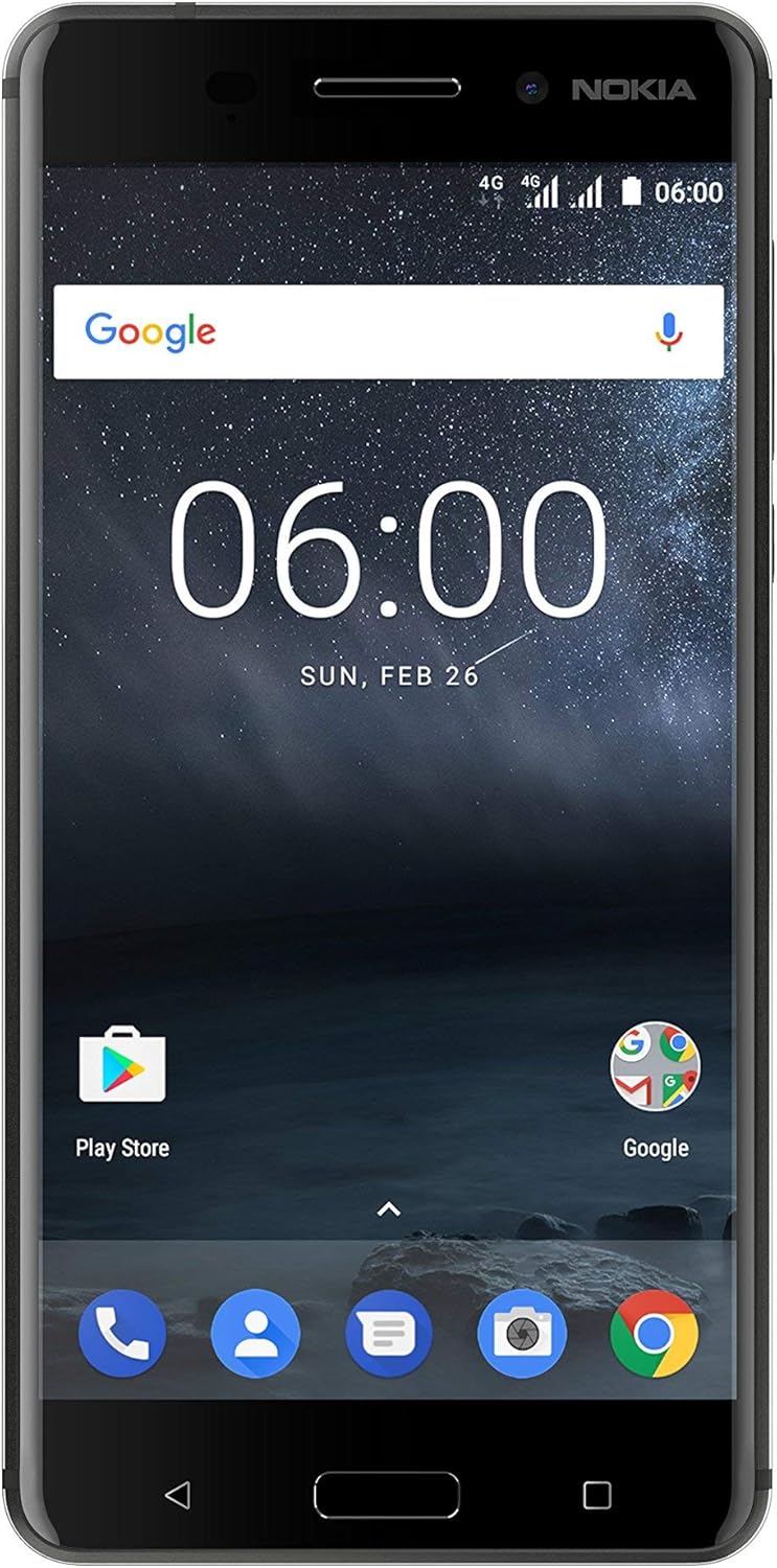 Nokia 6 - Smartphone Débloqué 4G (Ecran : 5,5 pouces - 32Go ROM - 3Go RAM - Dual SIM - Android) Noir (Reconditionné)
