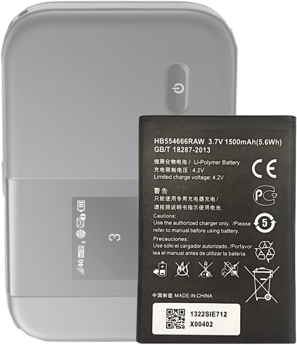 Batterie de Remplacement HIGHAKKU Compatible avec Huawei LTE 4G E5372 E5373 E5336 E5330 WiFi Hotspot Router/Modem/Wireless Router HB5F2H HB554666RAW
