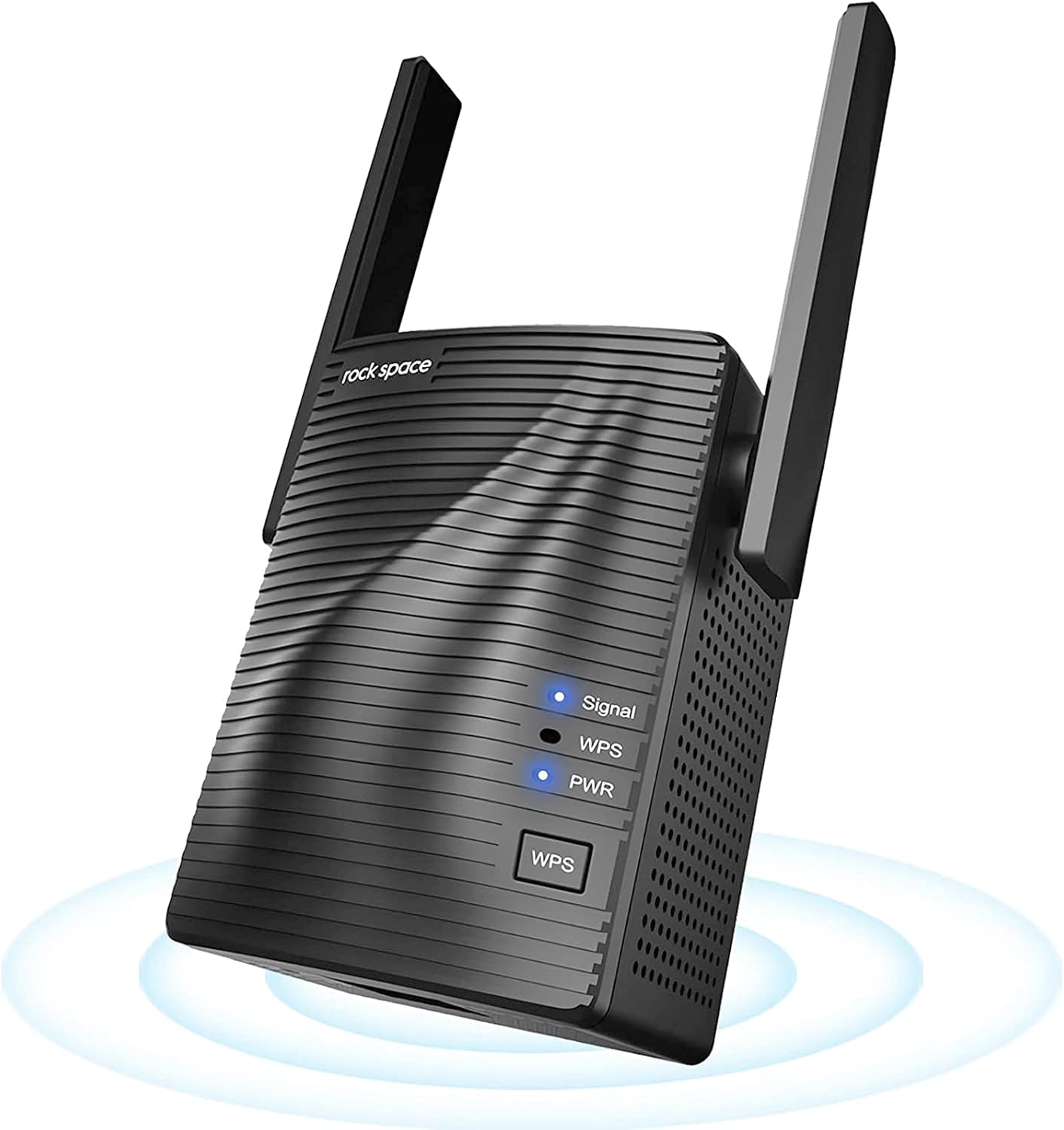 rockspace Répéteur WiFi – Amplificateur WiFi sans Fil 1200Mbps, Booster WiFi Double Bande 5G et 2.4G avec 1 Port Ethernet 8x5.79x4.8cm Noir