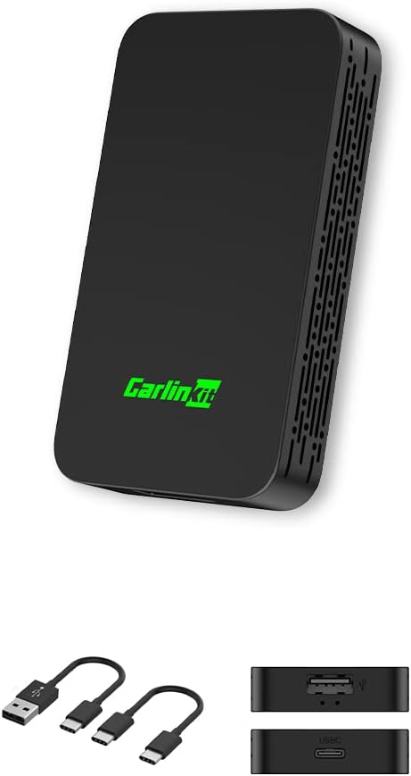 CarlinKit 2025 New Upgrade Adapter Carlinkit 5.0 2Air, Brings CarPlay/Android Auto Wireless, Plug and Play, Wireless Connectivity