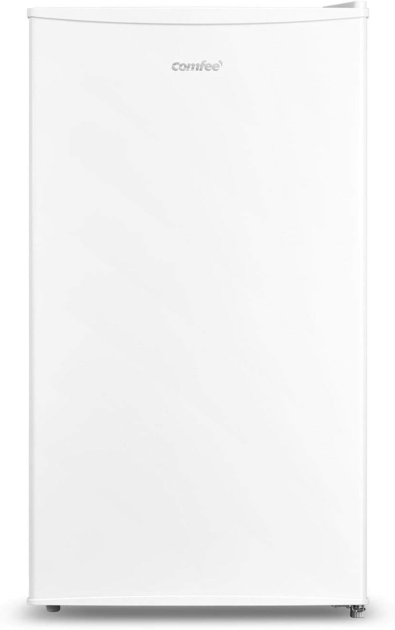 COMFEE RCU60WH2(E) 60L Mini Freezer, Single Door, Adjustable Temperature, Reversible Door, Silent, Free-Standing, White