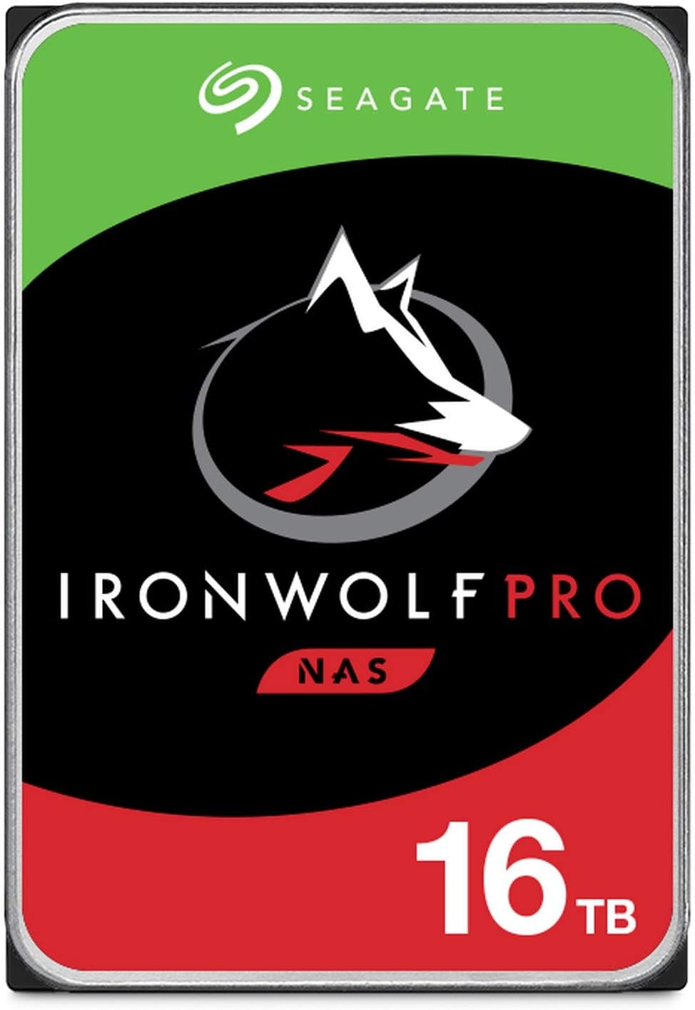 Seagate IronWolf Pro 16TB, CMR 3.5" SATA 6Gbps, 256MB Cache, for RAID NAS, 3 Year Rescue Services (ST16000NE000)