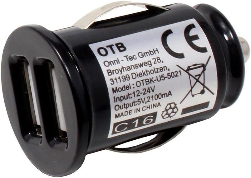 Chargeur Dual USB de Voiture Compatible avec Haier E-ZY Smartphone A6, 2100mA, Auto-ID