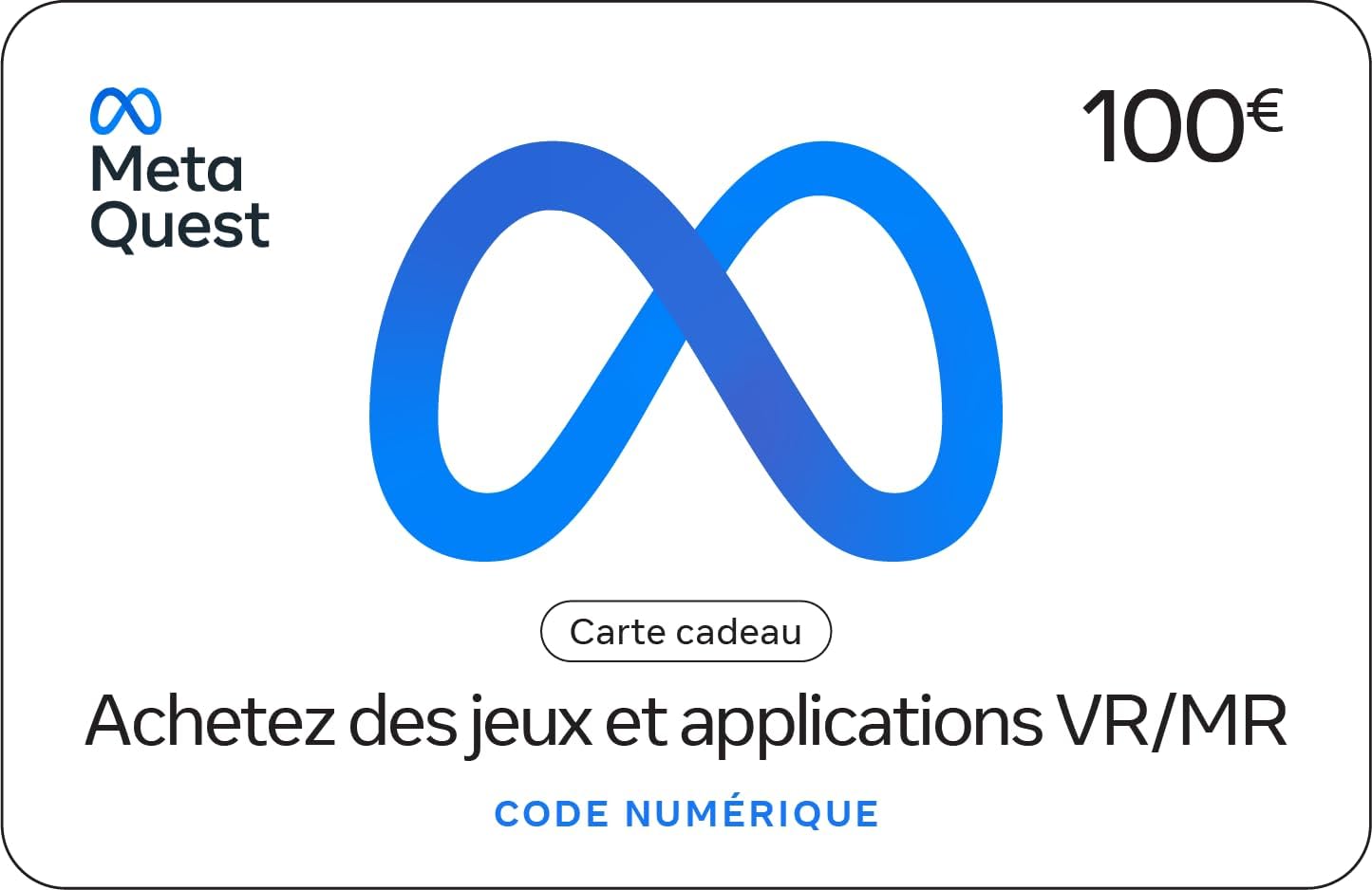 META QUEST Gift Code €100 - Download Code - France Only