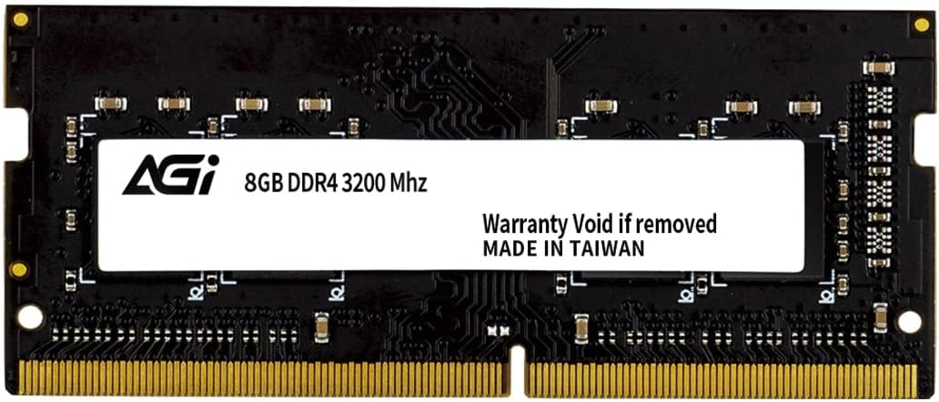 AGI SD138 DDR4 Modulo di Memoria SODIMM 260 Pin 8GB 3200MHz CL22 Non-ECC Compatible Laptop Notebook
