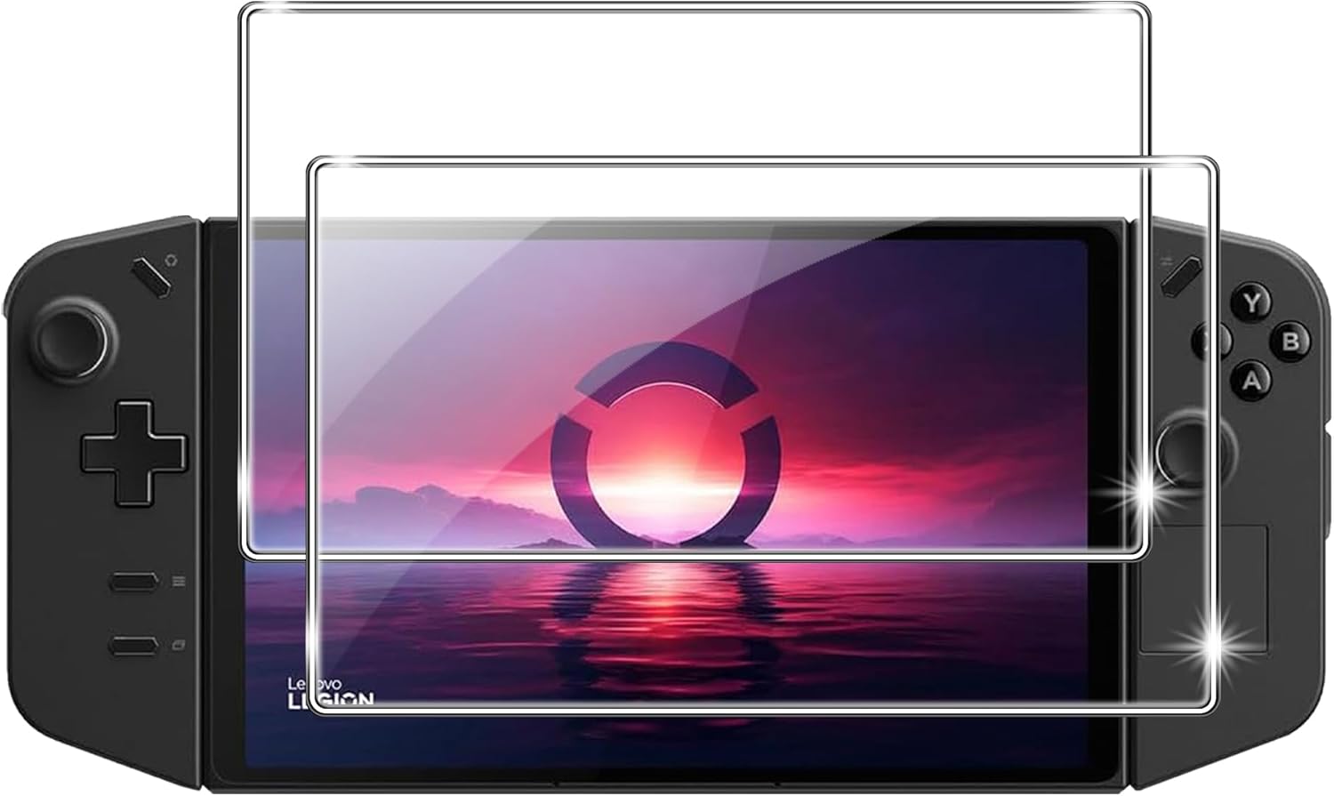 FDHYFGDY 2 Pieces Tempered Glass for Lenovo Legion Go, 9H Hardness Scratch Resistant Tempered Glass Membrane, Bubble-Free Anti-Fingerprint HD Screen Protector