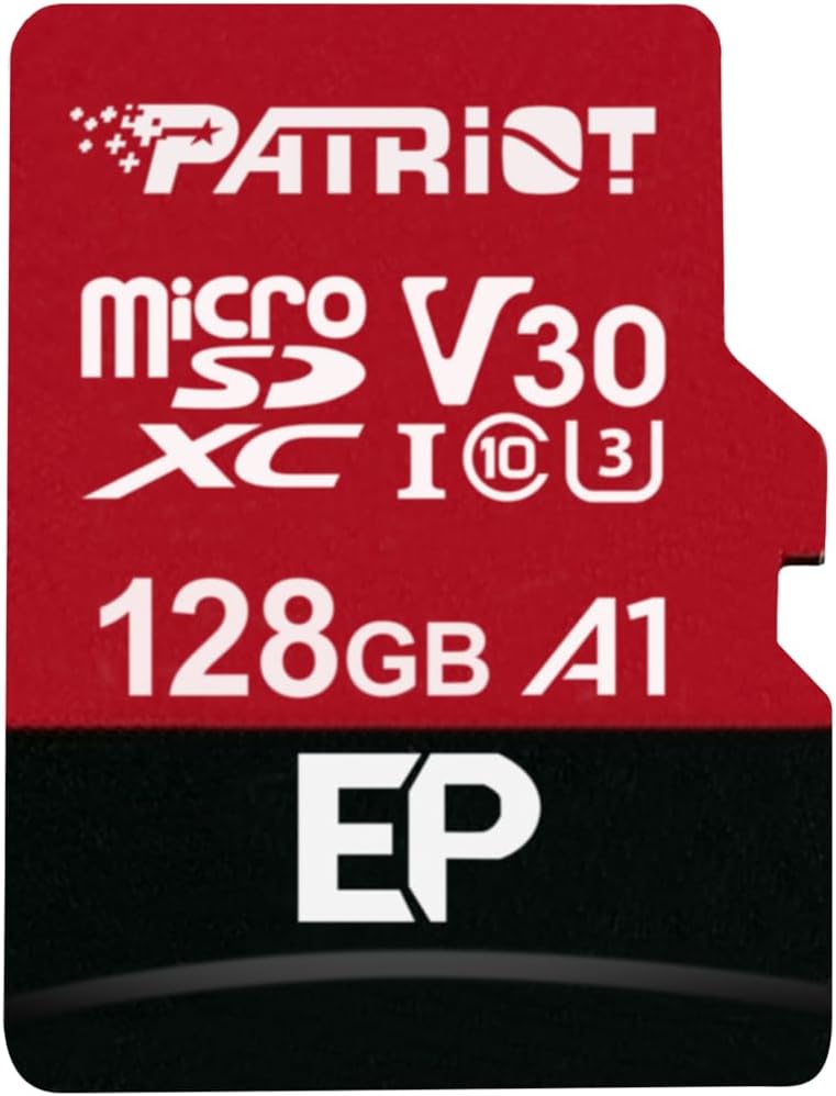 Patriot Memory MicroSDXC EP Series A1 V30 128GB Memory Card up to 90MB/sec PEF128GEP31MCX